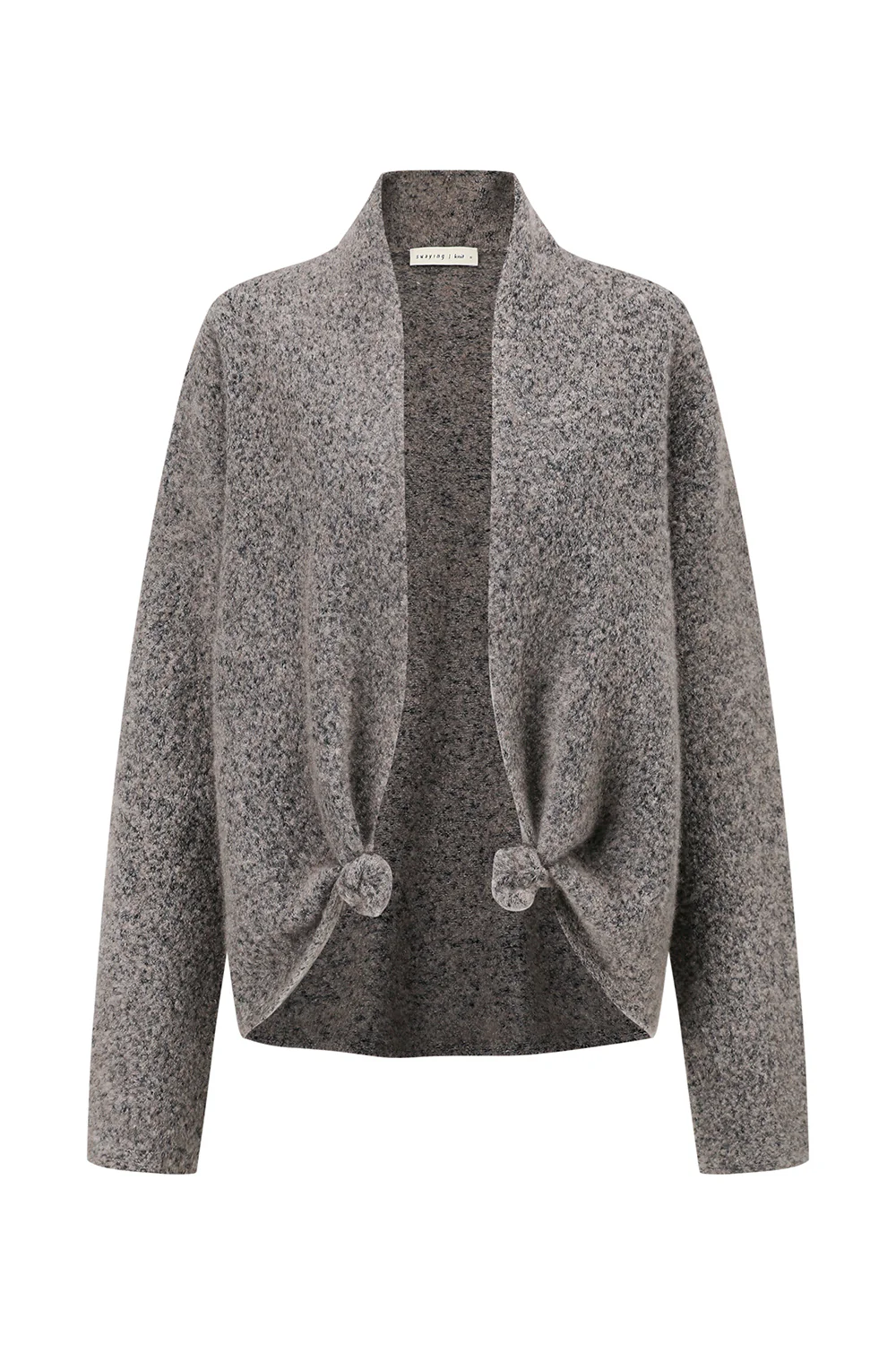 SWAYING 25 Autumn and Winter Lapel Twisted Cashmere Blend Cardigan SW-SW25AW1T33C3S4-TH Camel Black