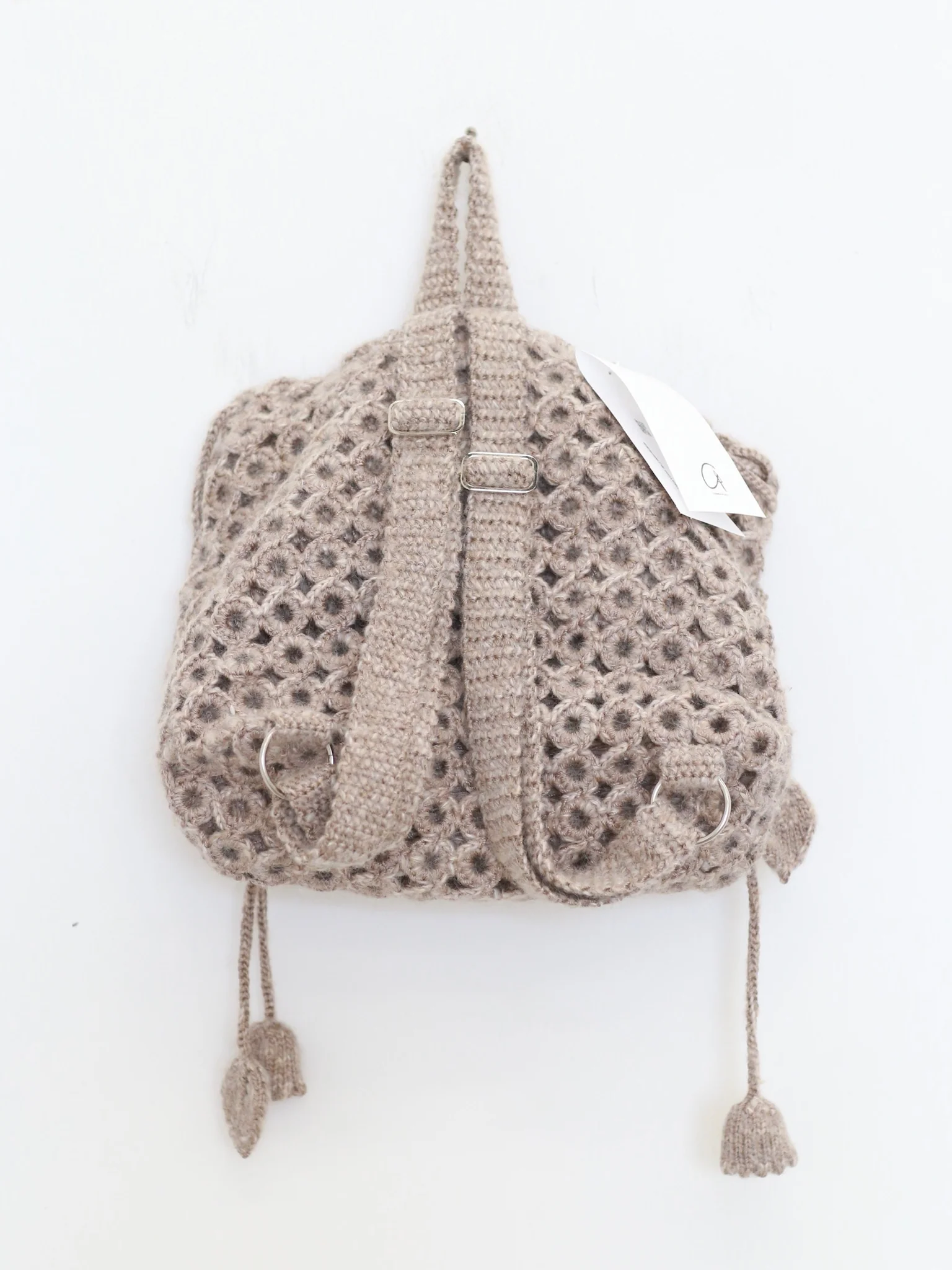 SWAYING 25 Autumn/Winter Handmade Crochet Backpack SW-SW25AW4P03-NK Milk Coffee - Image 4
