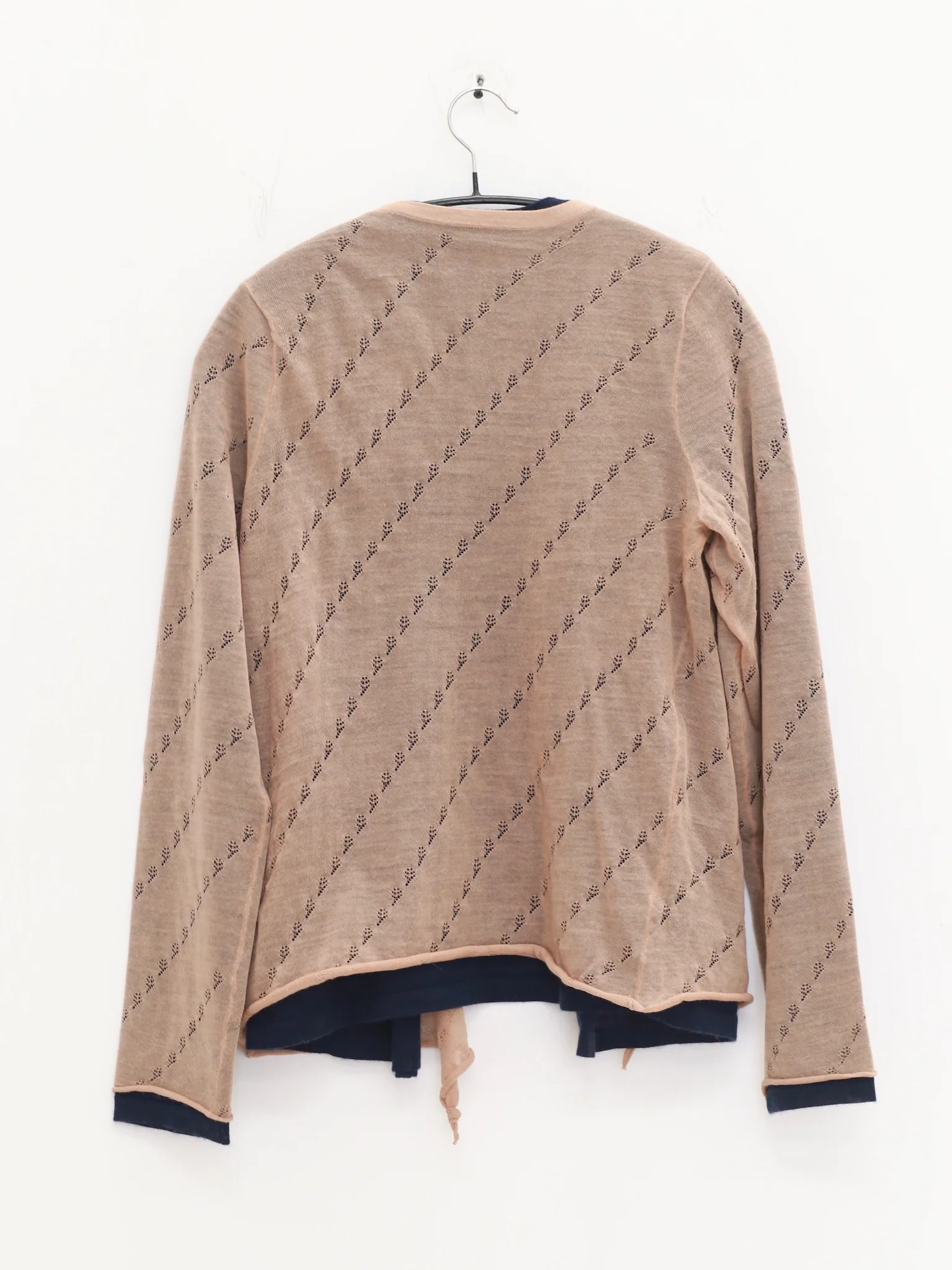 SWAYING 25 Autumn/Winter Knotted Fake Two-Piece Cashmere Top SW-SW25AW1T34C1S2-XING Apricot - Image 5