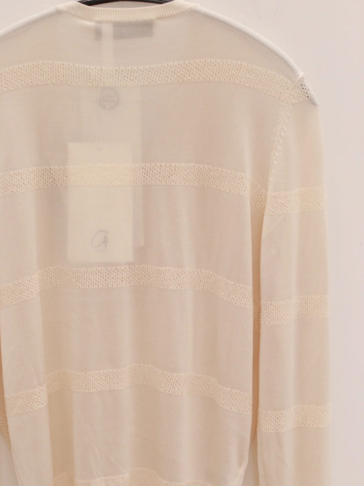 SWAYING 25 Early Autumn Half-open Striped Pullover SW-SW25PF1T07C1-MB Off-white - Image 4