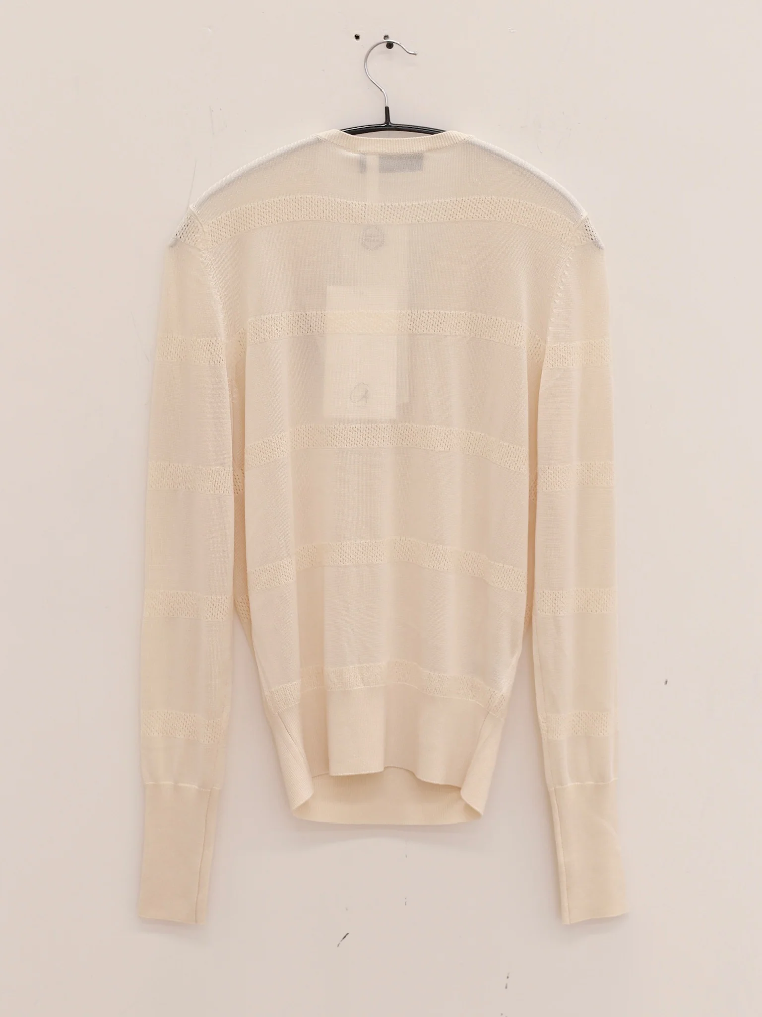 SWAYING 25 Early Autumn Half-open Striped Pullover SW-SW25PF1T07C1-MB Off-white - Image 5