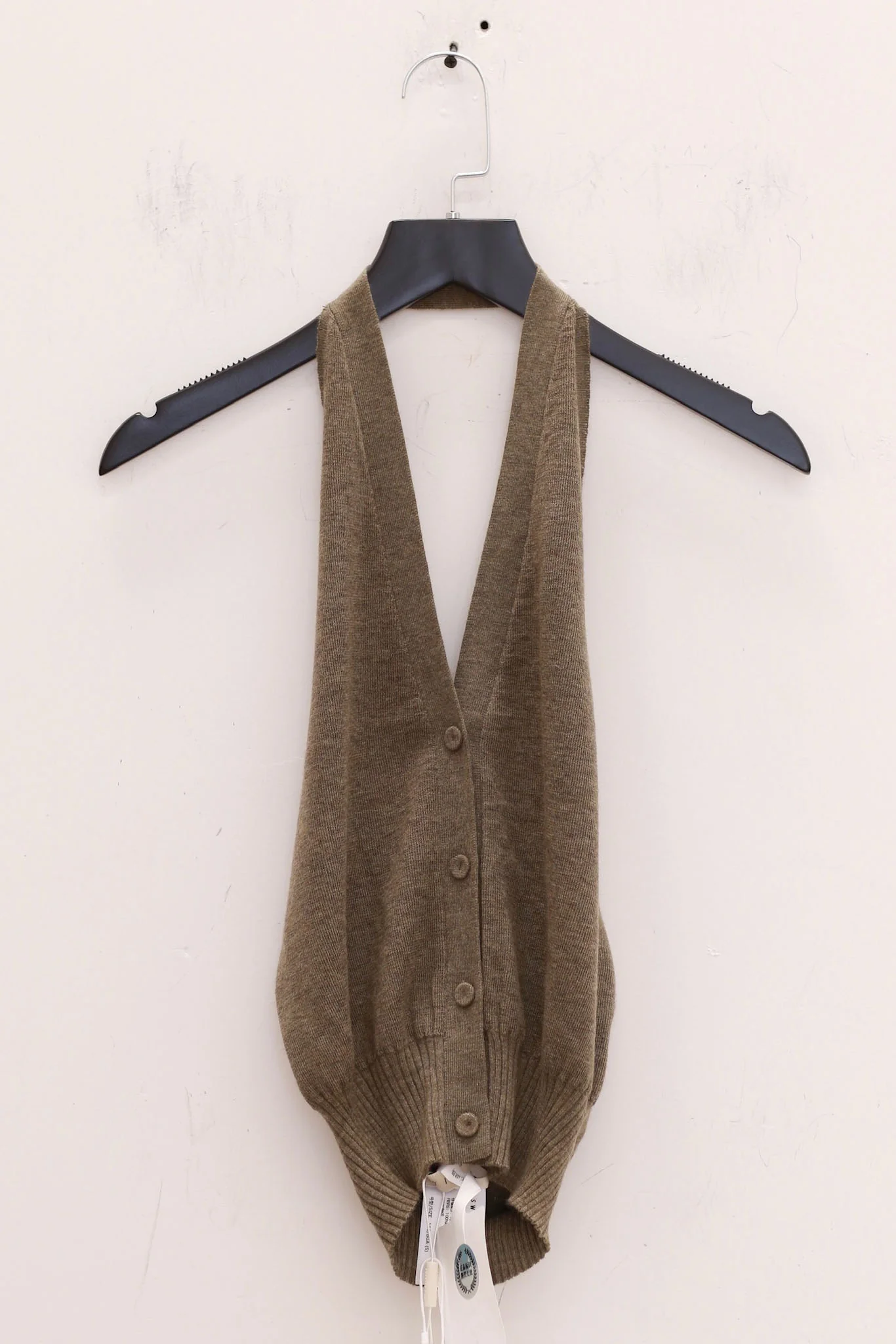 SWAYING 25 Early Autumn Halter Cashmere Vest SW-SW25PF1T16C1-LV Green - Image 2