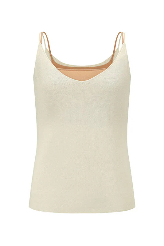SWAYING 25 Early Autumn Two-piece Contrast Color Camisole SW-SW25PF1T02C1-QH Light Yellow