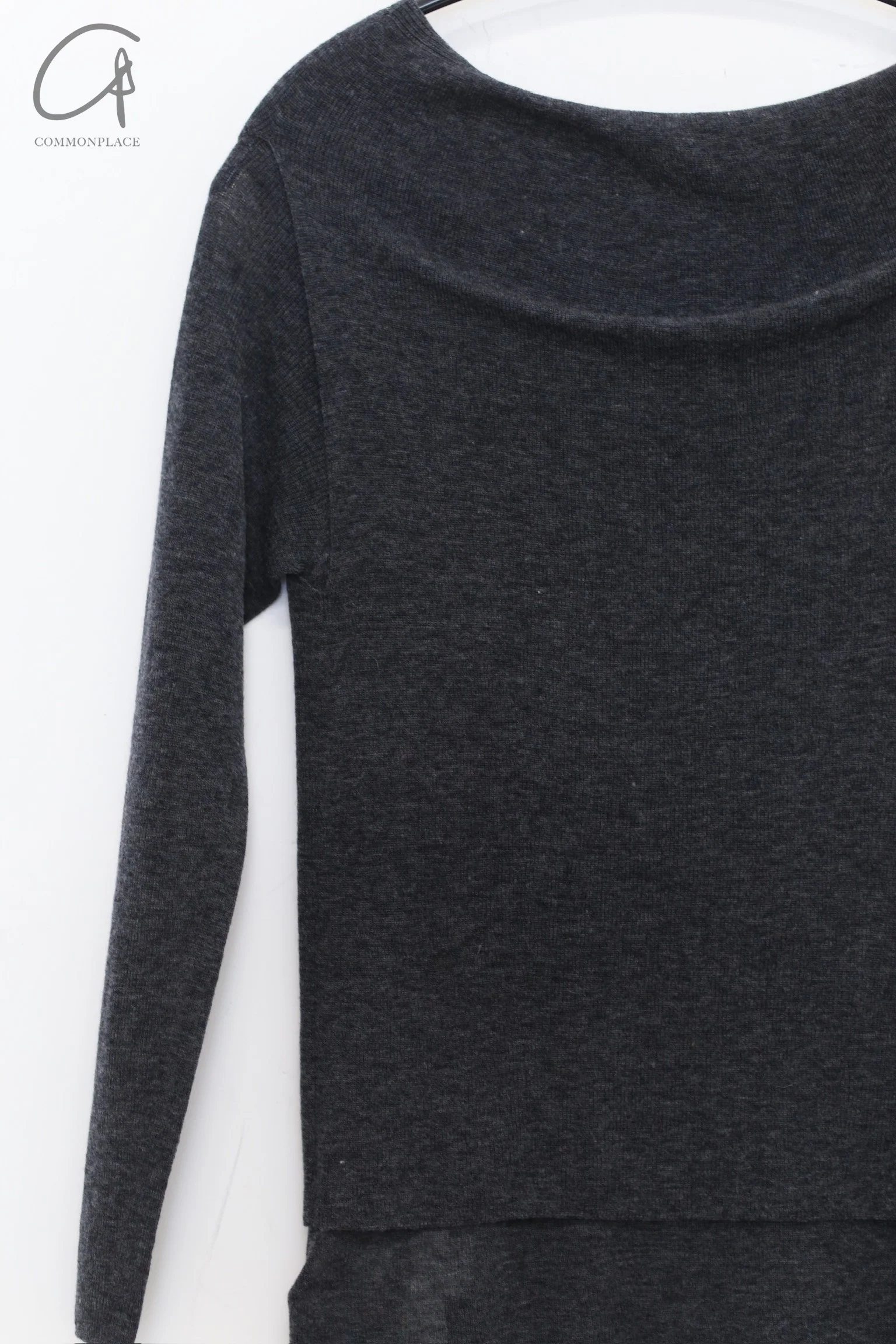 SWAYING 25 Early Spring Water-soluble Wool Fake Two-piece Sweater Series SW-SW25PS1T06-HEIHUI Black and Gray SW-SW25PS1T06 - Image 6