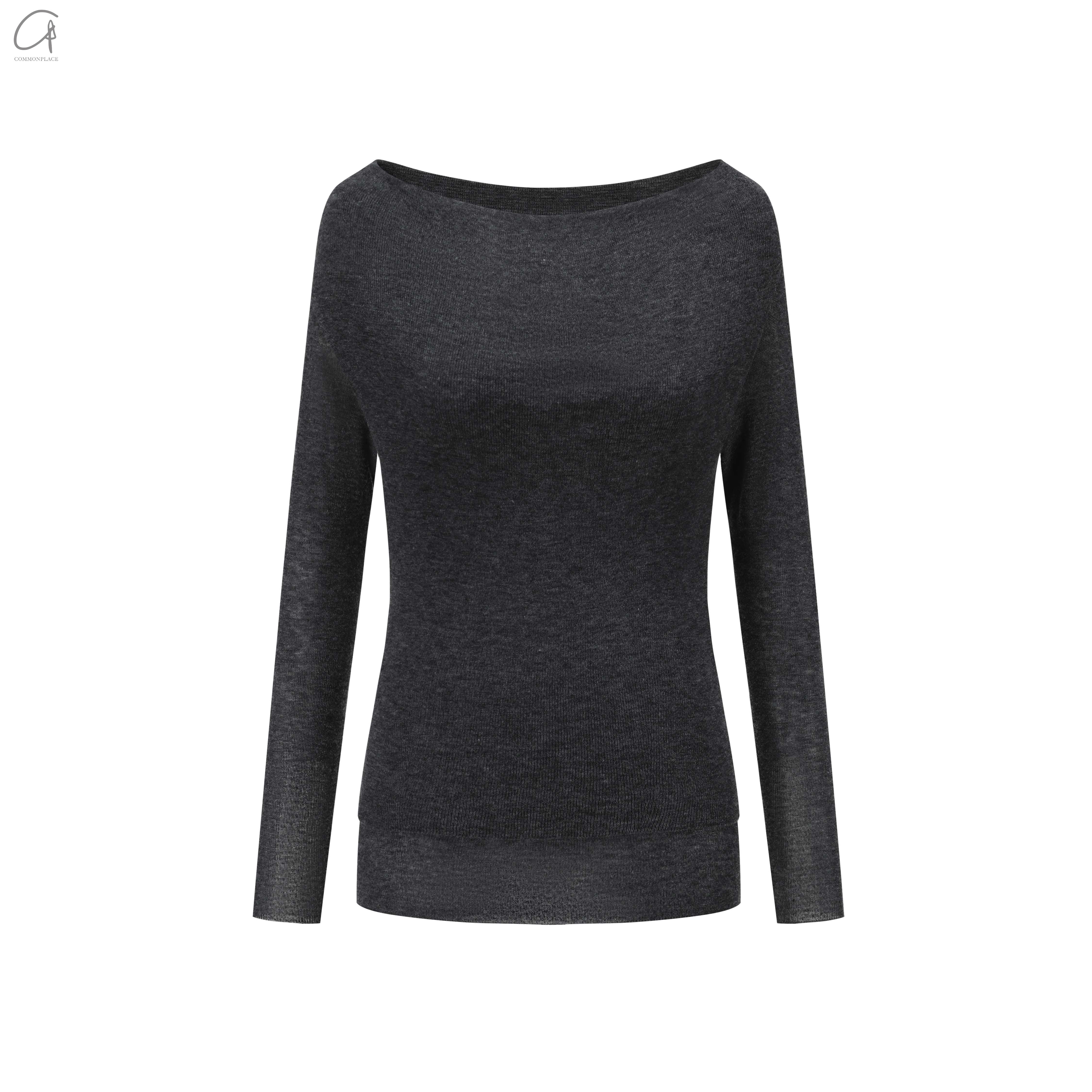 SWAYING 25 Early Spring Water-soluble Wool Fake Two-piece Sweater Series SW-SW25PS1T06-HEIHUI Black and Gray SW-SW25PS1T06 - Image 9