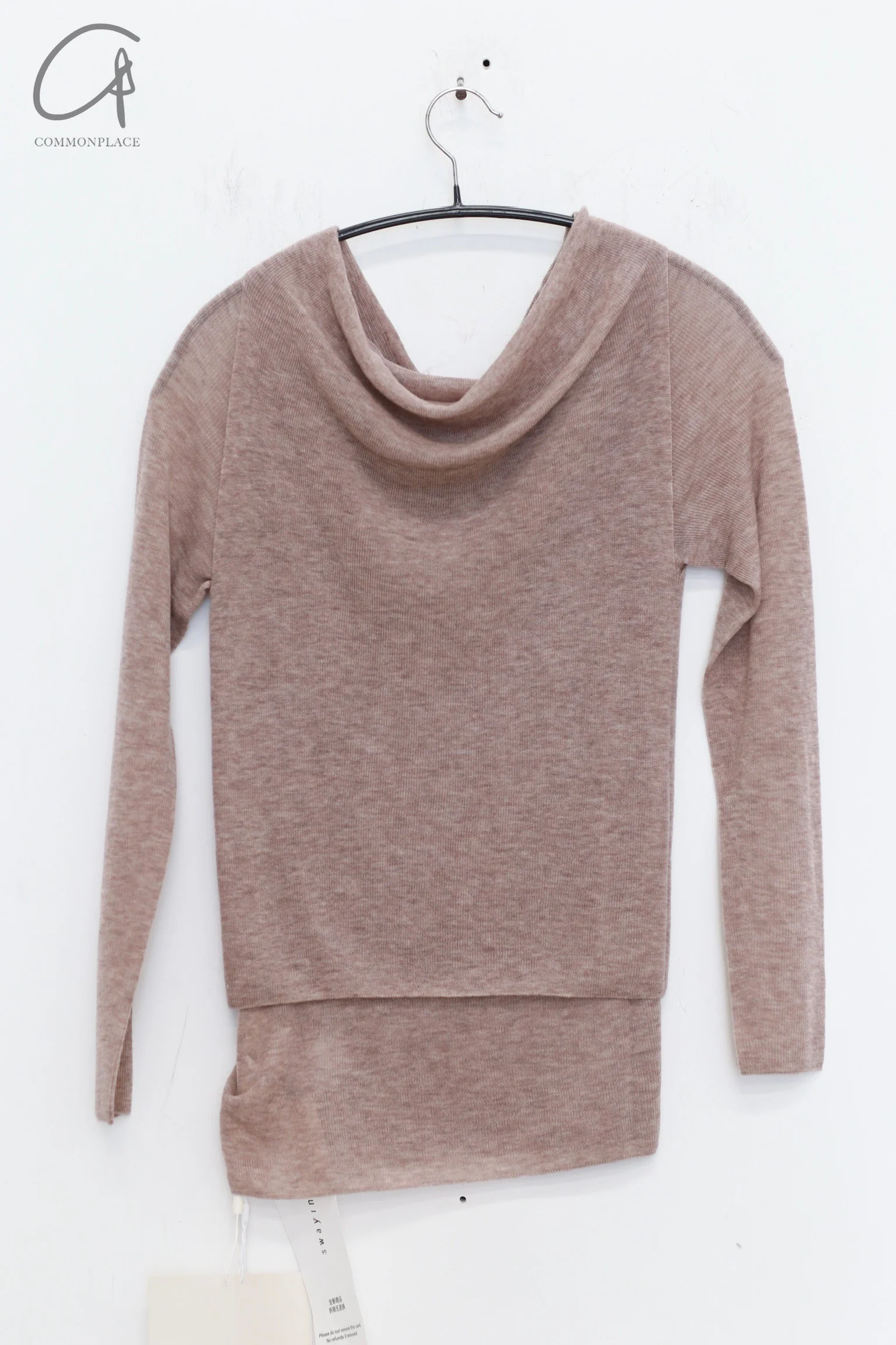 SWAYING 25 Early Spring Water-soluble Wool Fake Two-piece Sweater Series SW-SW25PS1T06-YANMAI Oatmeal SW-SW25PS1T06 - Image 5