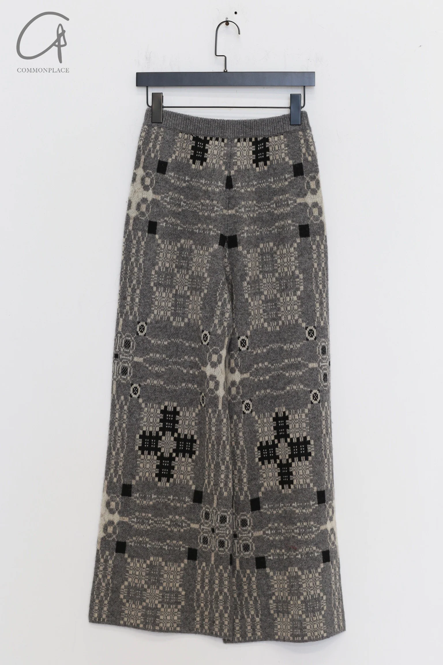 SWAYING 25 Early Spring Yak Wool Jacquard Straight Pants SW-SW25PS3B13-HUI Gray - Image 2