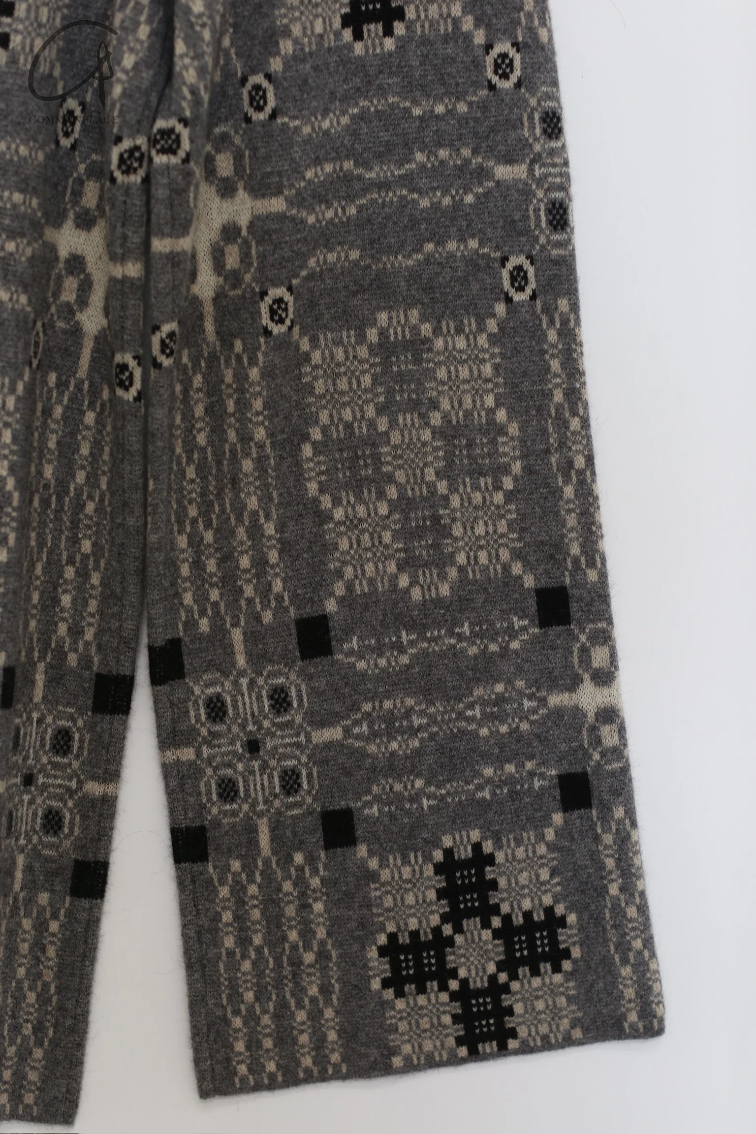 SWAYING 25 Early Spring Yak Wool Jacquard Straight Pants SW-SW25PS3B13-HUI Gray - Image 4