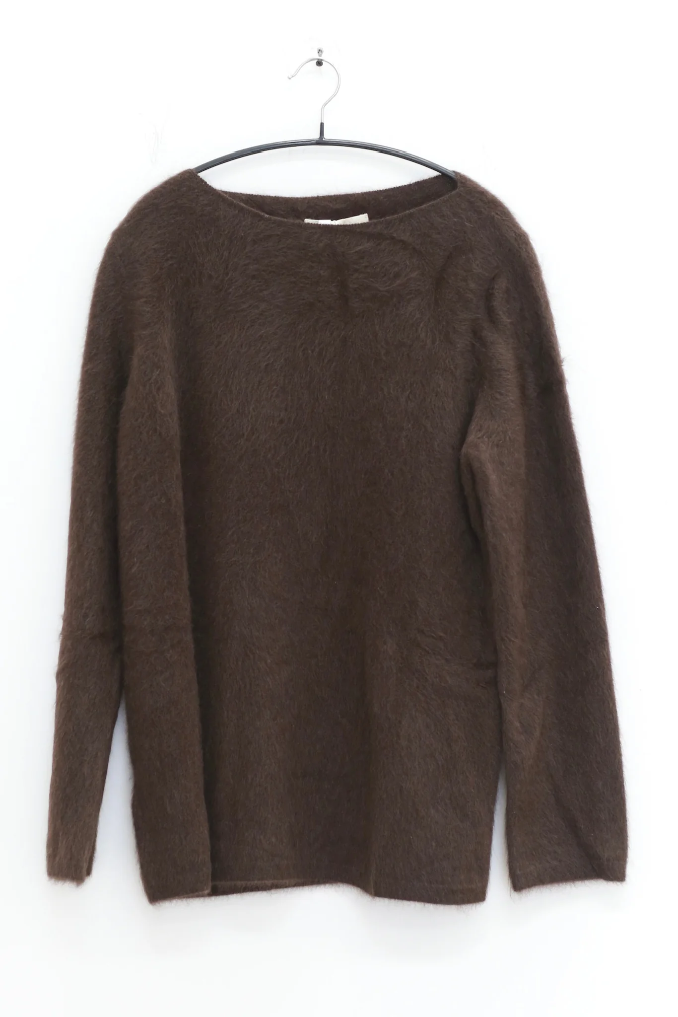 SWAYING 25 Autumn/Winter Off-Shoulder Yak Fleece Pullover SW-SW25AW1T39C3S4-SZ Dark Brown - Image 5