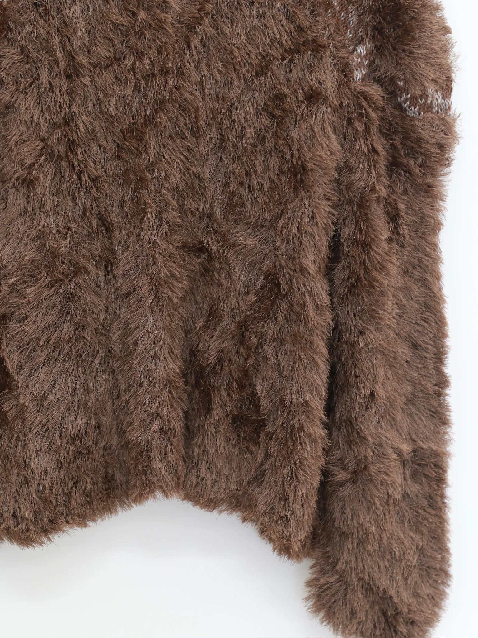 SWAYING 25 Fall/Winter Collection: Long-staple silk and wool sweater SW-SW25AW1T37C2S2-ZONG (Brown) - Image 4