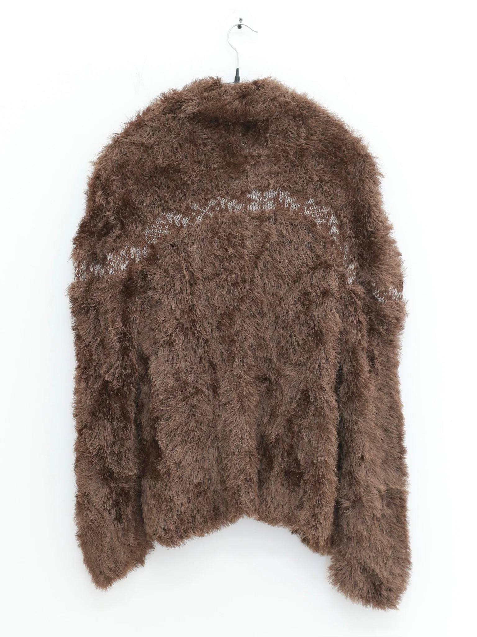 SWAYING 25 Fall/Winter Collection: Long-staple silk and wool sweater SW-SW25AW1T37C2S2-ZONG (Brown) - Image 5
