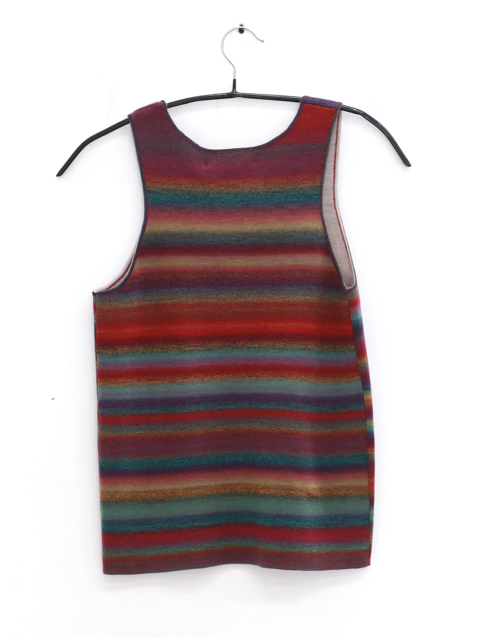 SWAYING 25 Fall/Winter Striped Wool Vest SW-SW25AW1T02C3S2-XC (Colorful) (SW25AW1T02C1S2) - Image 3