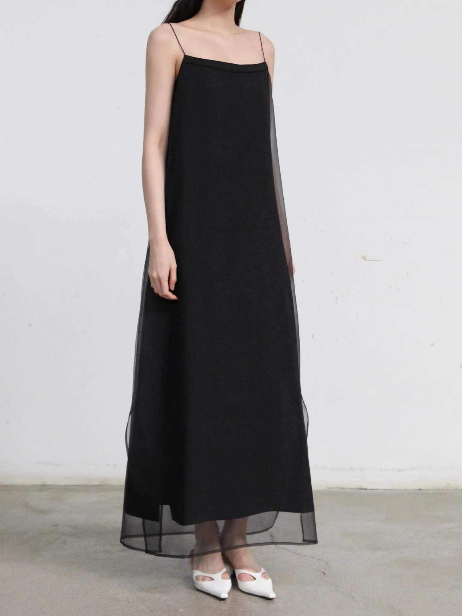 SWAYING 25 Spring and Summer Two-piece Suspender Long Dress SW-SW25SS2L07C2-HEI Black SW25SS2L07C - Image 3