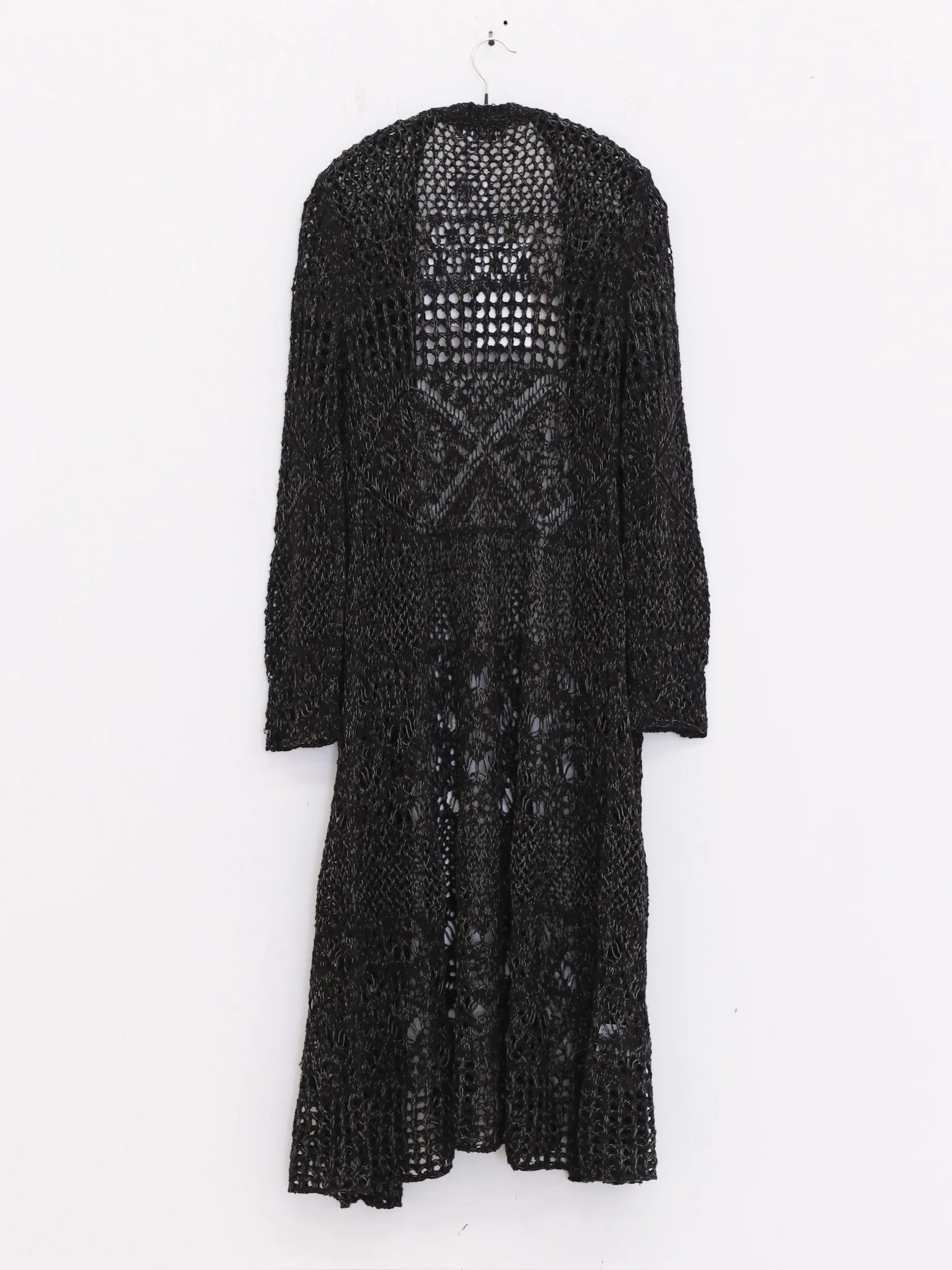 SWAYING 25 Spring/Summer Crochet Hollow Long Cardigan SW-SW25SS1T16C2-HEI Black SW25SS1T16C1 - Image 4