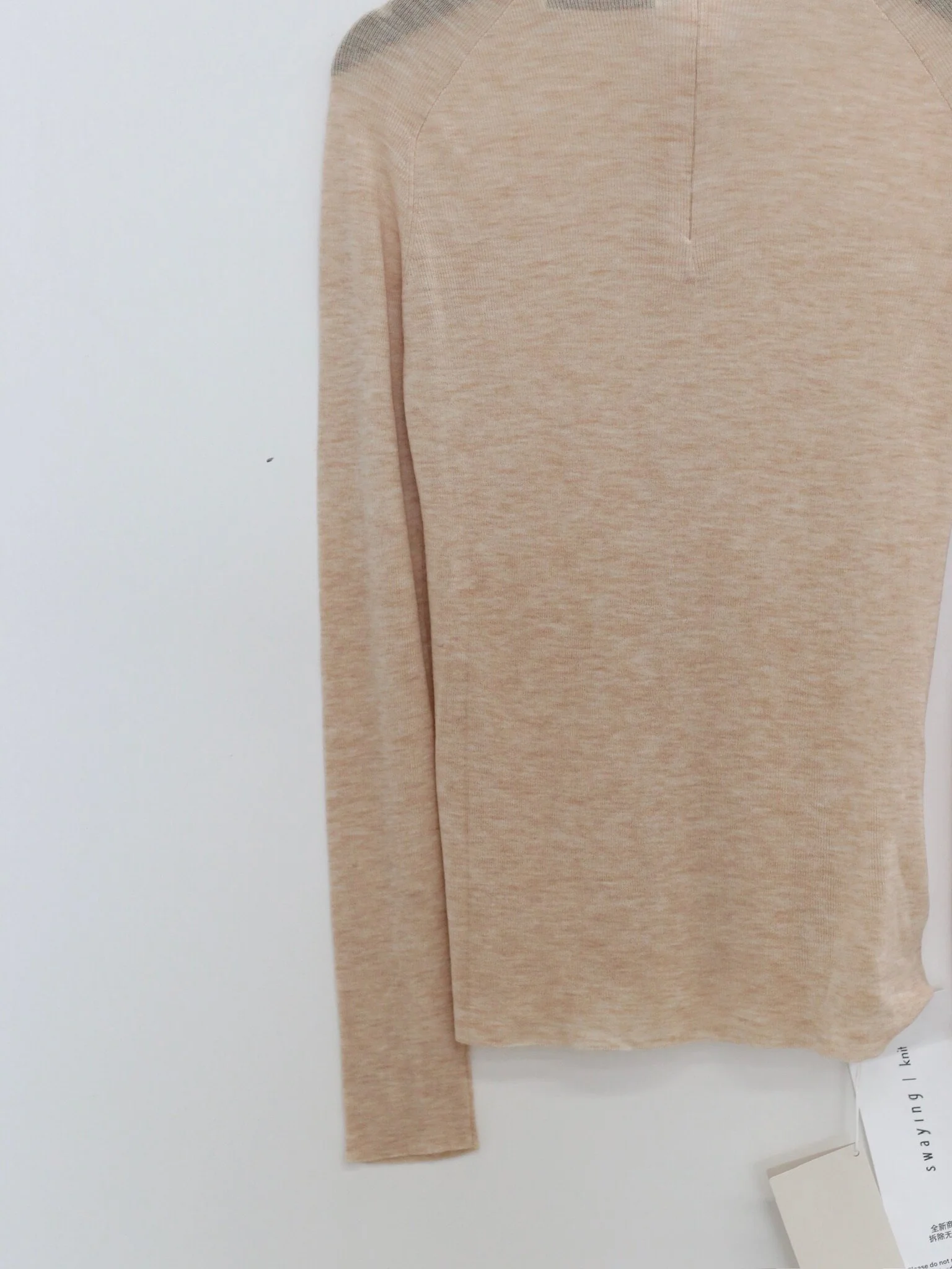 SWAYING 26 Early Spring Water-Soluble Wool Collared Sweater SW-SW26PS1T08C2-YM Oatmeal - Image 4