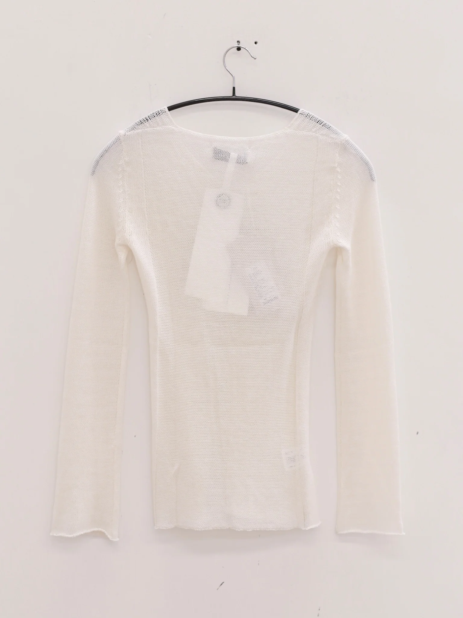 SWAYING Collar Pattern Cotton Top SW-SW24SS1T56-BAI White - Image 4