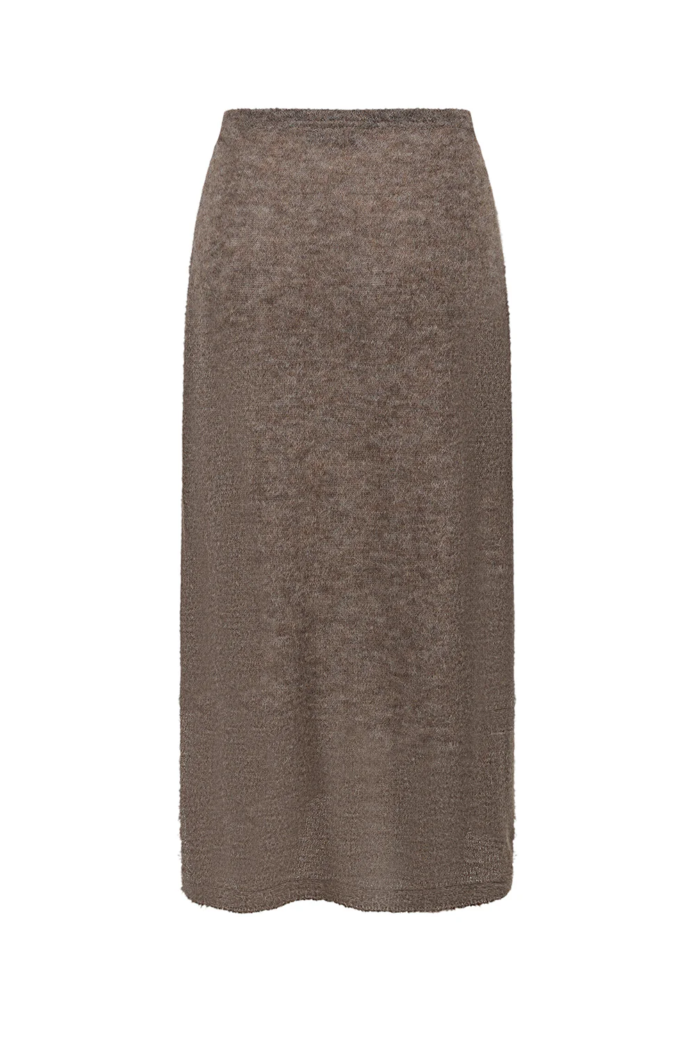 SWAYING Fall/Winter 2025: Beaded alpaca wool sweater/skirt set SW-SW-SW25AW3B04-HUIZONG (Gray-brown) Skirt (SW25AW1T07C1S4) - Image 2