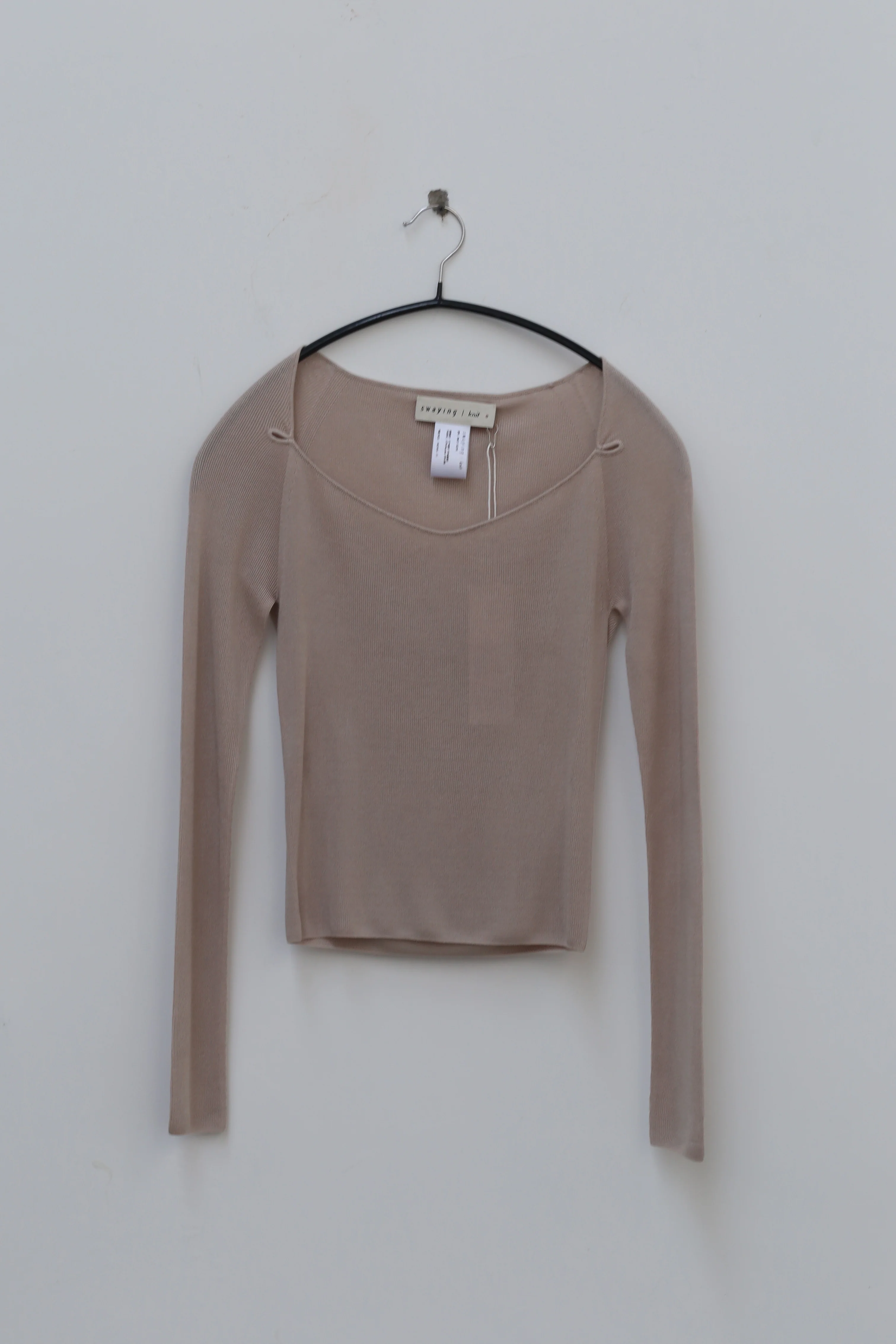 SWAYING/KNIT Ballet Open Collar Silk Shirt SW211SZ06 PS14
