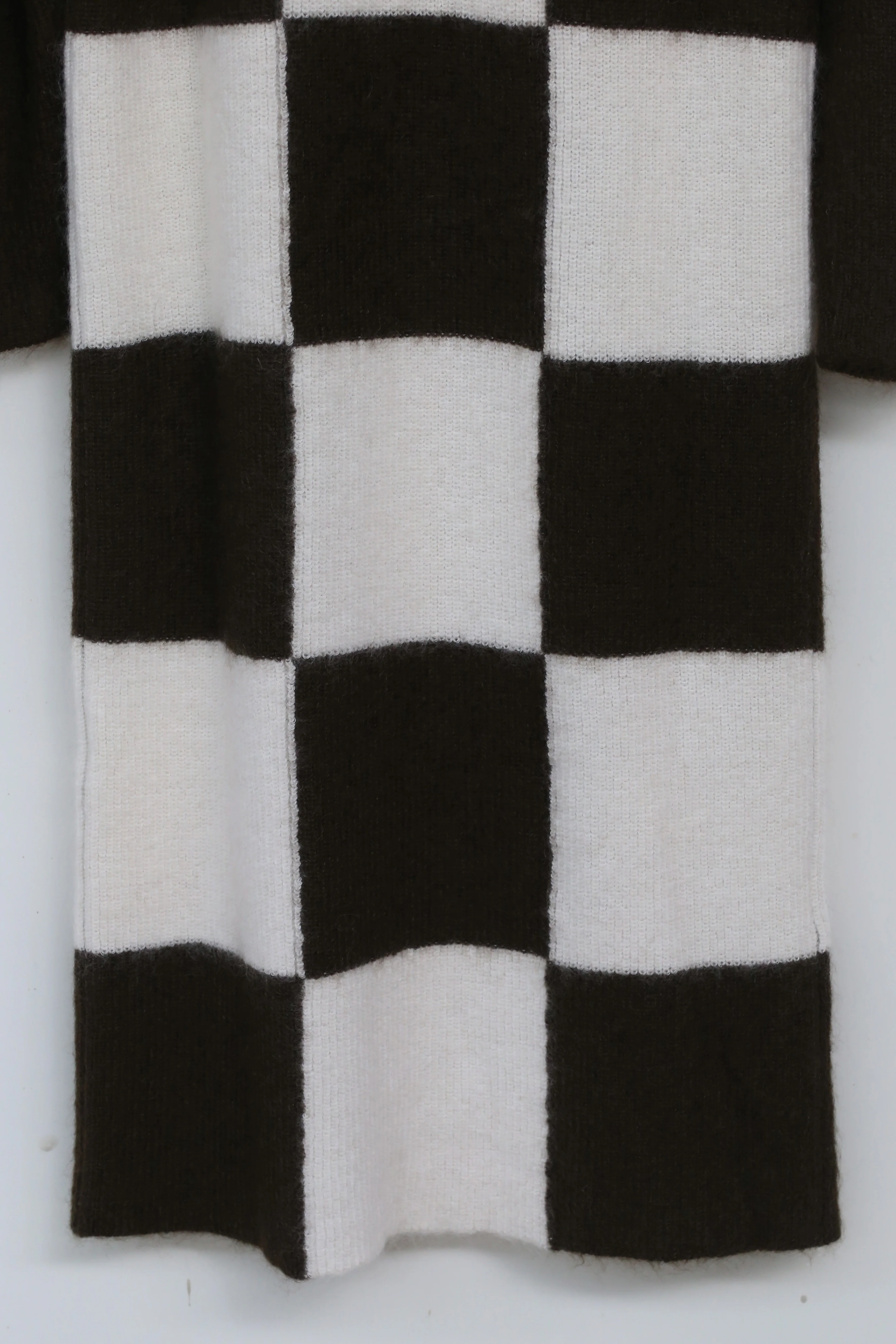 SWAYING/KNIT Checkerboard Dress SW212LS06 Brown/White PS40 - Image 18