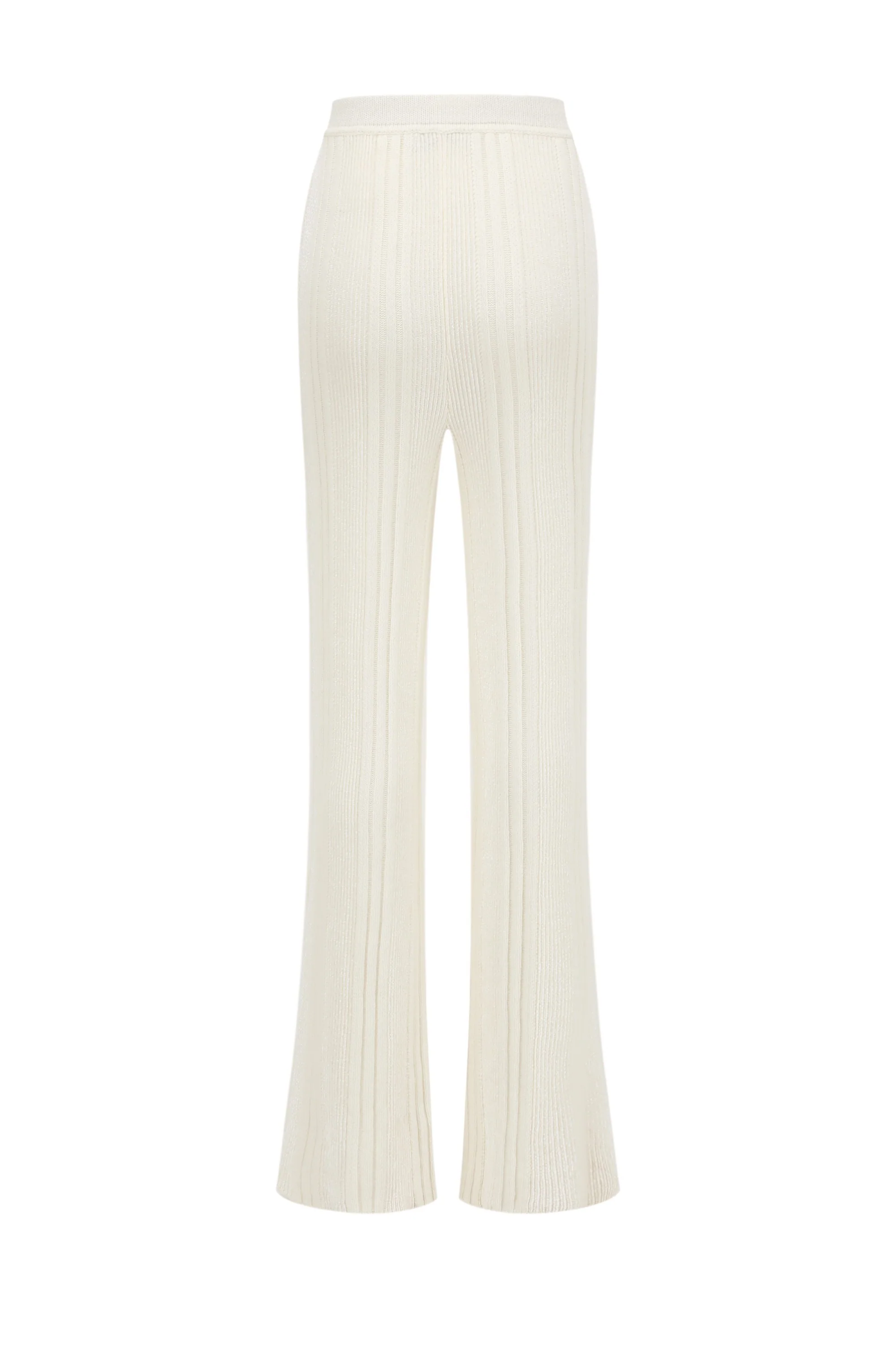 SWAYING/KNIT chenille three-dimensional striped trousers SW23AW3B57 white - Image 6