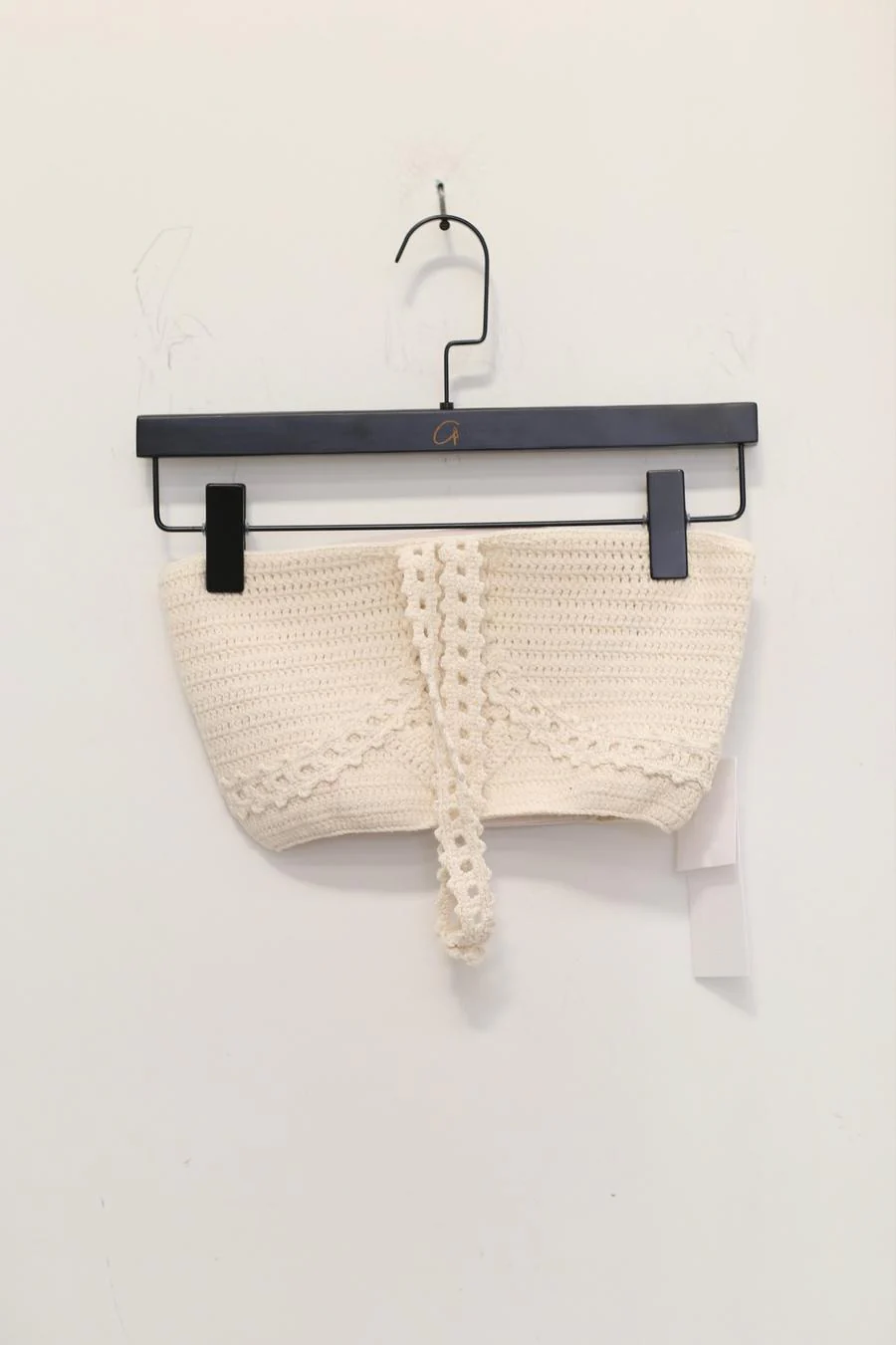 SWAYING/KNIT Crochet Halter Tube Top SW22SST61 Apricot PS43 - Image 23