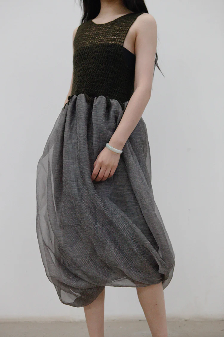 SWAYING/KNIT Crochet stitching rotating skirt SW212LS19 PS32 - Image 3