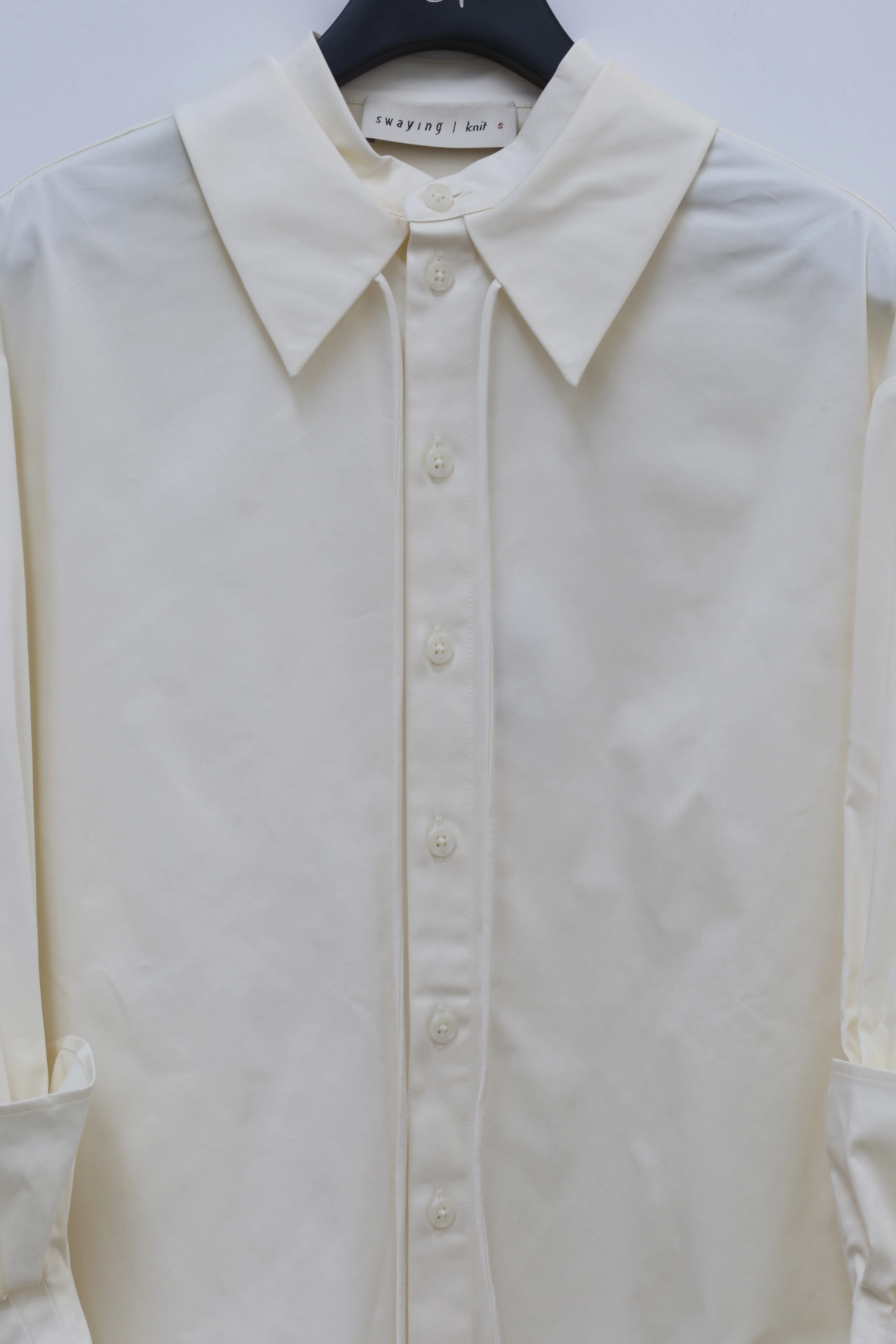SWAYING/KNIT Double Collar Long Shirt SW211SZ48 - Image 5