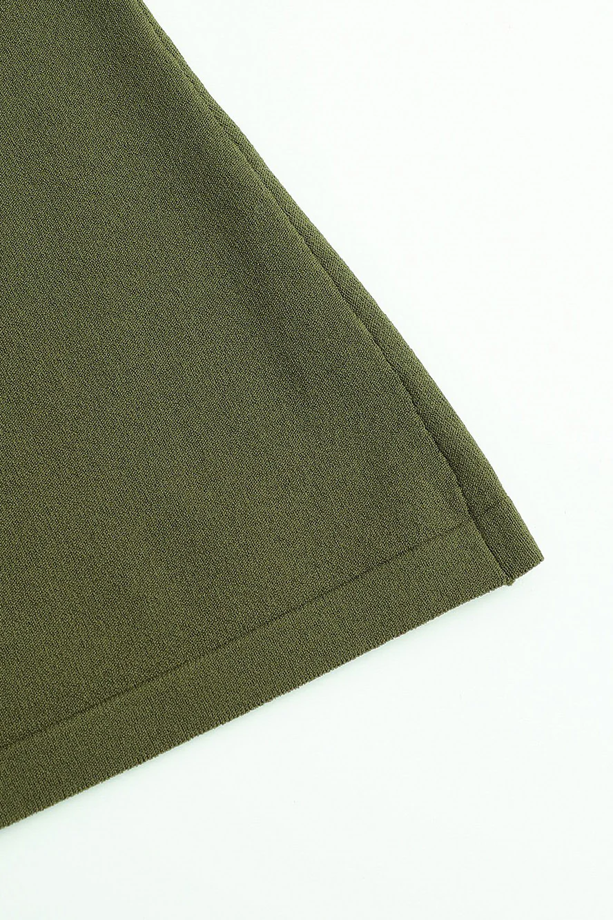 SWAYING/KNIT fake two-piece see-through vest SW24SS1T41 military green PS74 - Image 13