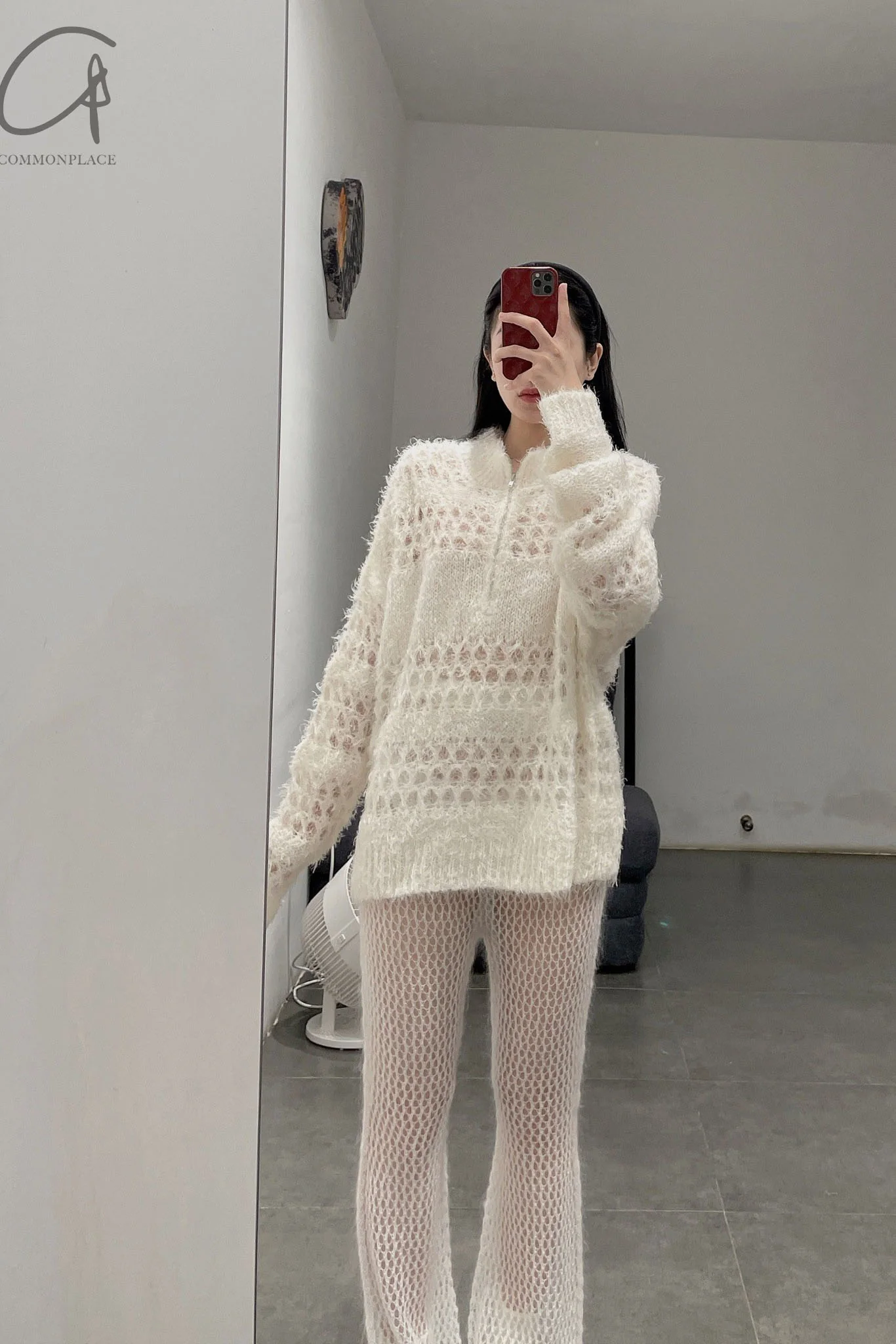 SWAYING/KNIT Flared Pants SW212XZ48 White PS26 - Image 21