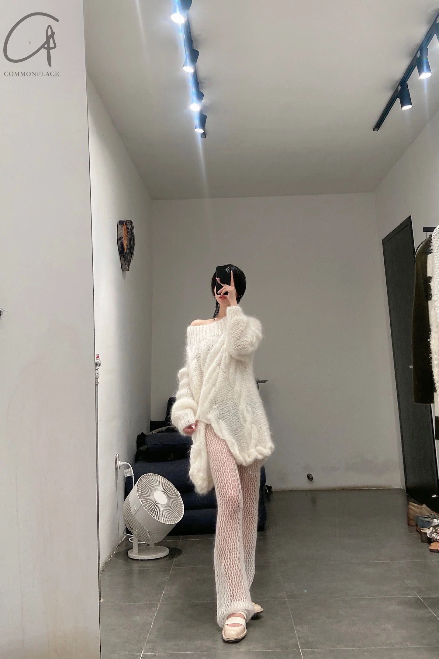 SWAYING/KNIT Flared Pants SW212XZ48 White PS26 - Image 26