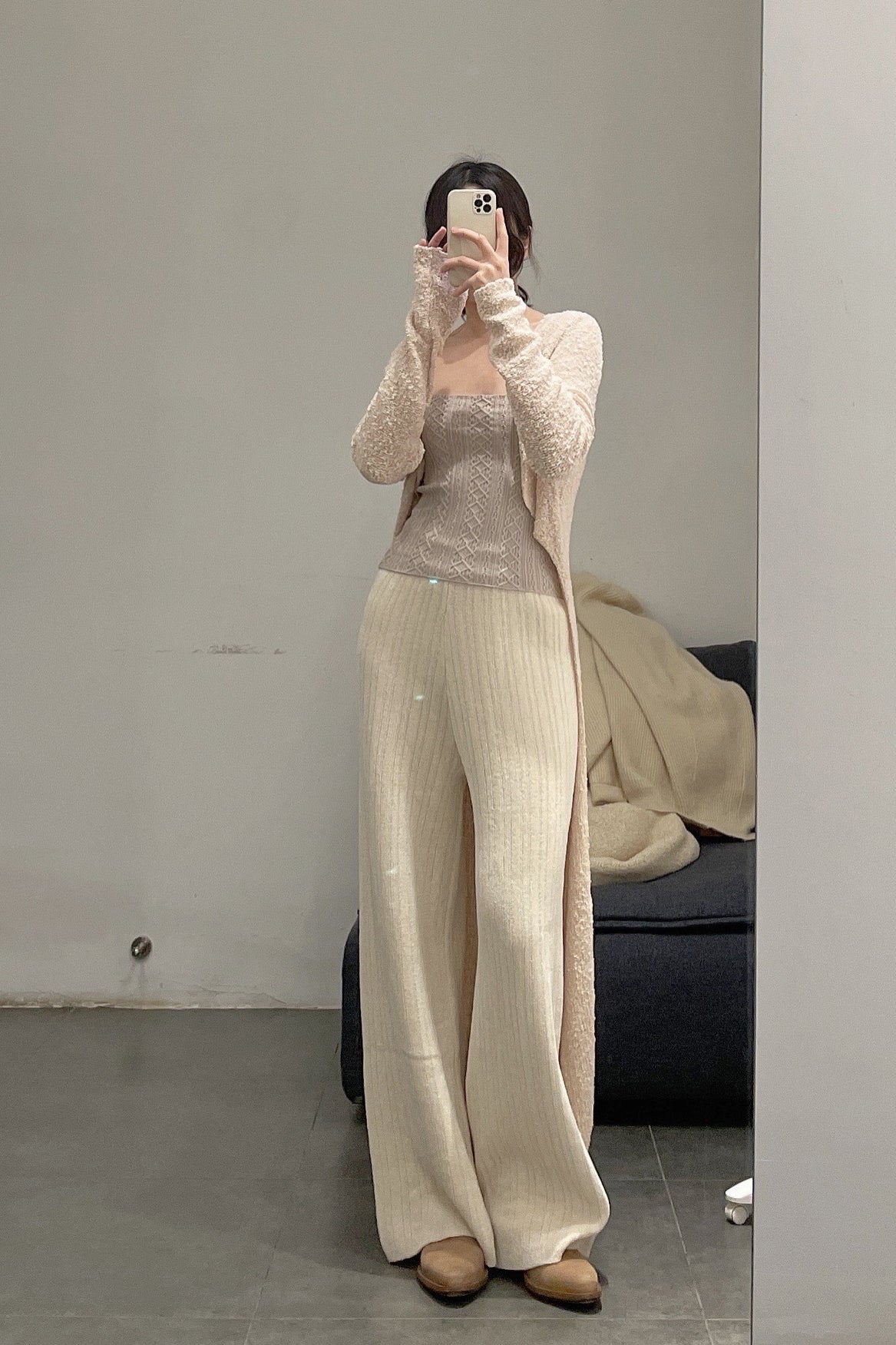 SWAYING/KNIT floral yarn back long cardigan SW211SZ46 - Image 19