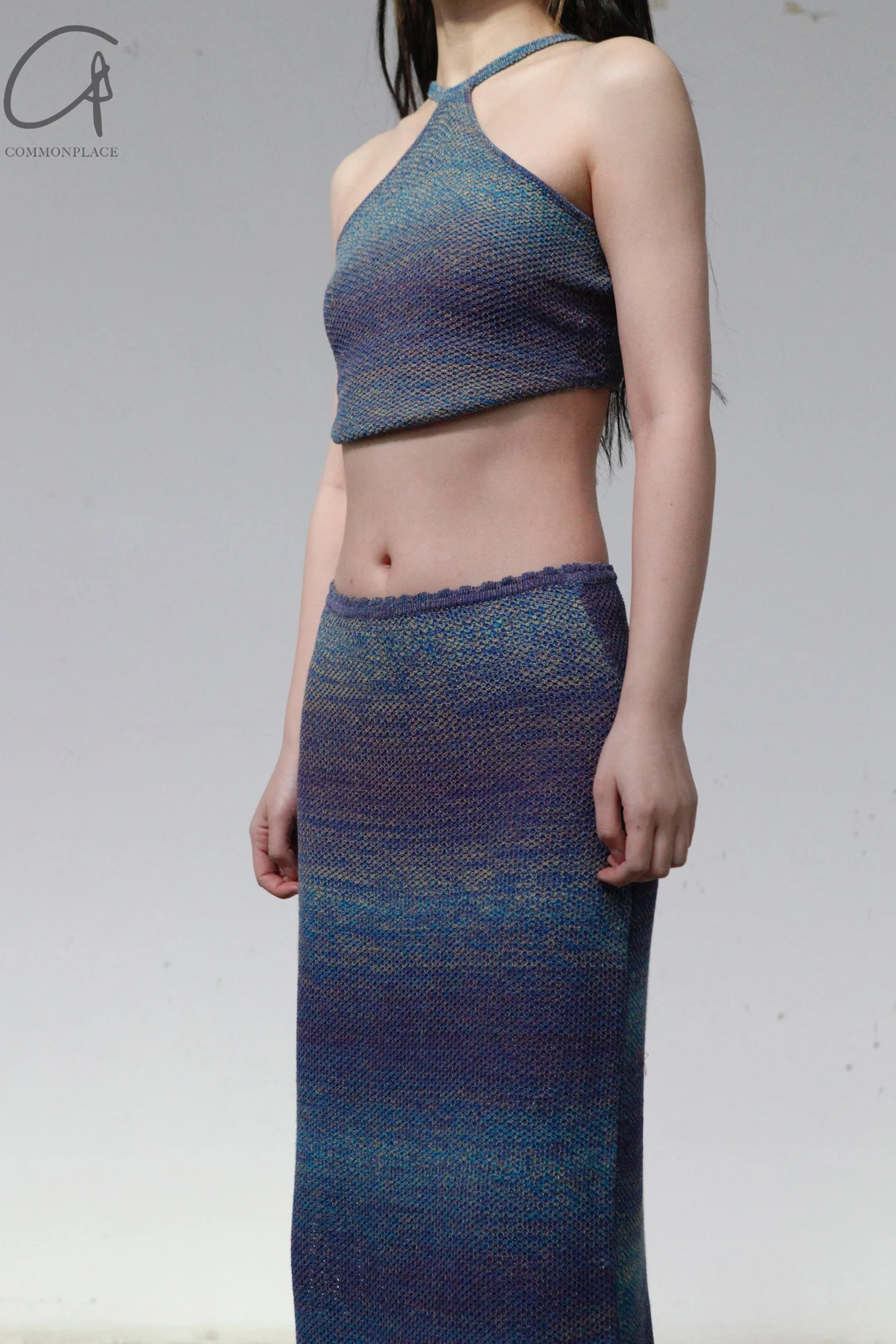 SWAYING/KNIT Gradient Strapless Halter Top SW23SS1T37 Gradient Blue PS61 - Image 2