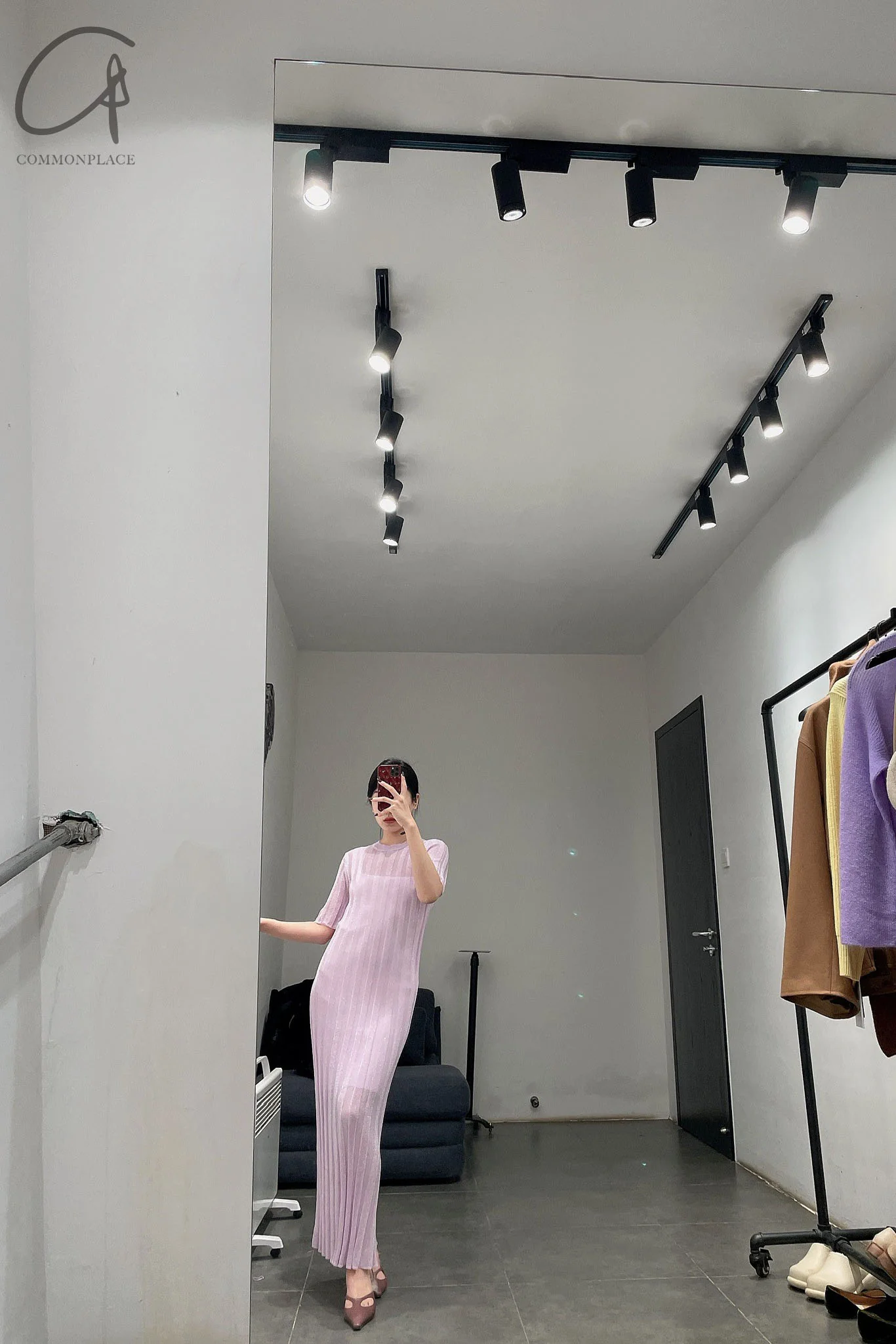 SWAYING/KNIT gradient striped dress (two-piece suit) SW212LS27 purple - Image 8