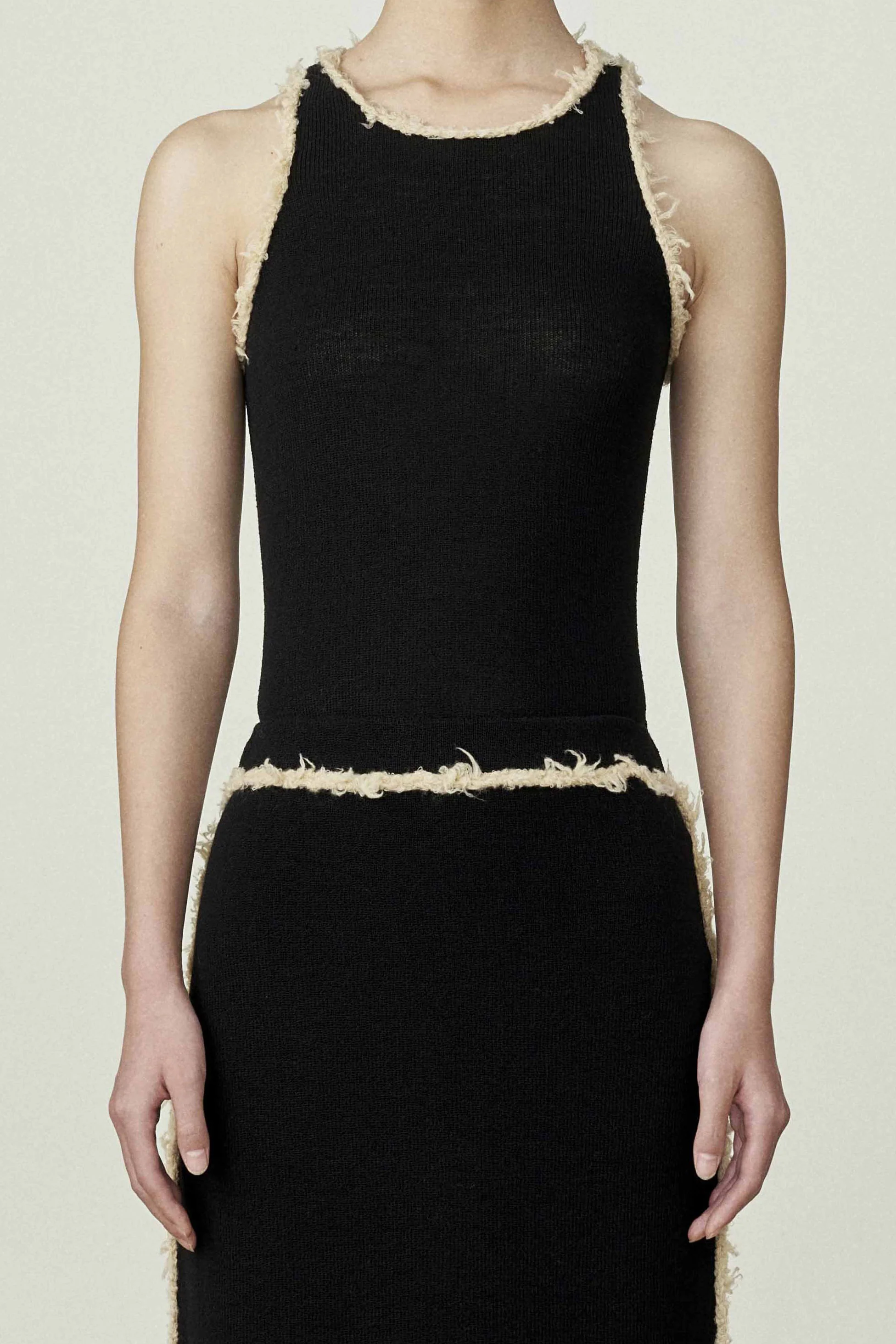 SWAYING/KNIT Hairy Hook Tank Top SW24SS1T03 Black PS72