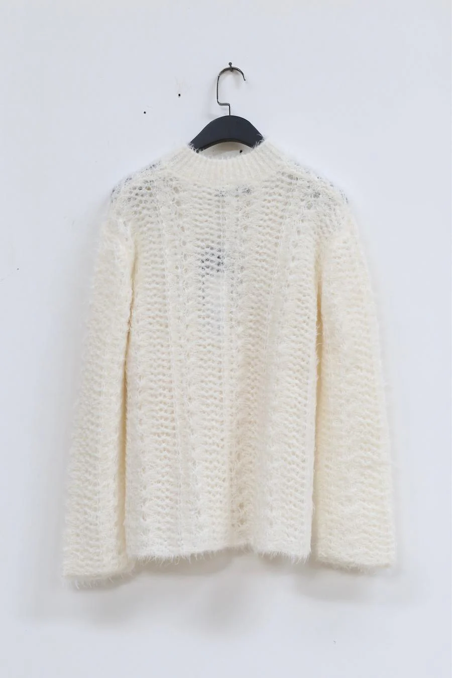 SWAYING/KNIT Half Zip Cutout Pullover SW22AW1T78 White - Image 6