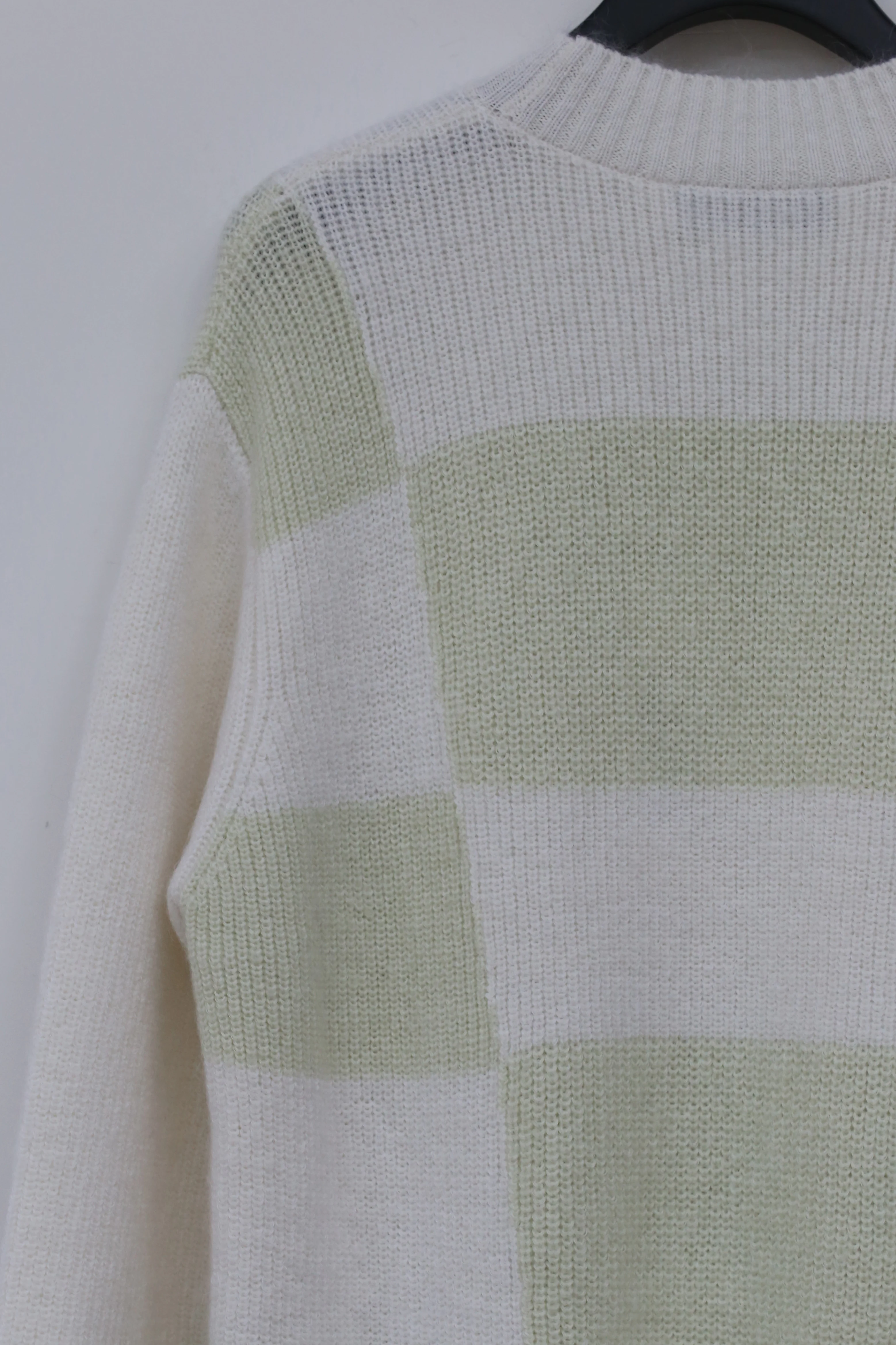 SWAYING/KNIT Irregular Mohair Dress SW212LS04 White/Light Green - Image 22