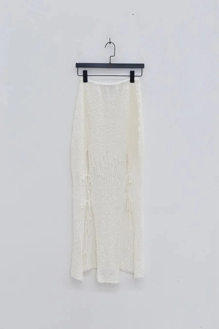 SWAYING/KNIT Japanese paper furry maxi skirt SW22SSB22 white - Image 24