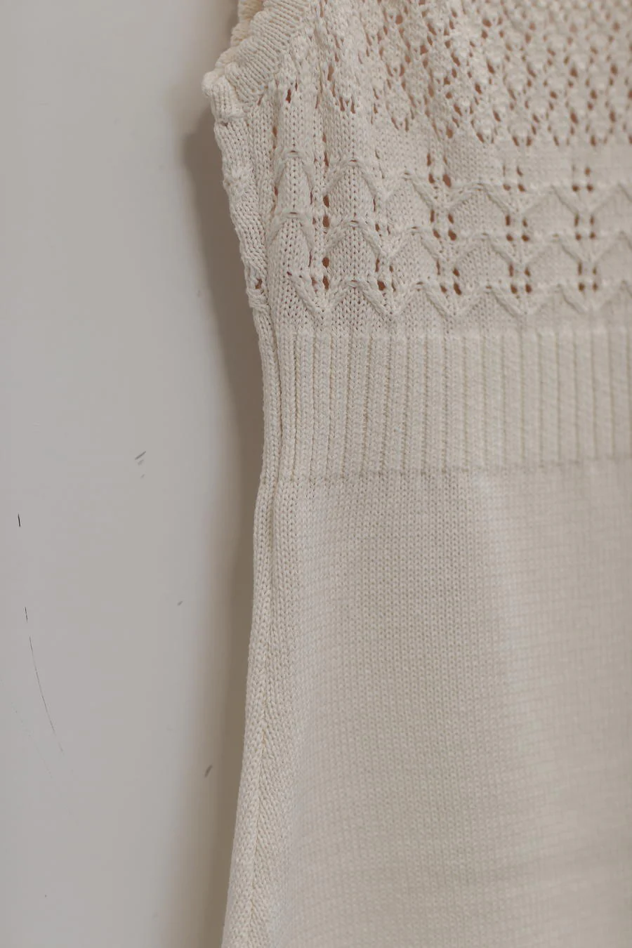 SWAYING/KNIT knitted paneled suspender maxi dress SW22SSL31 white - Image 14
