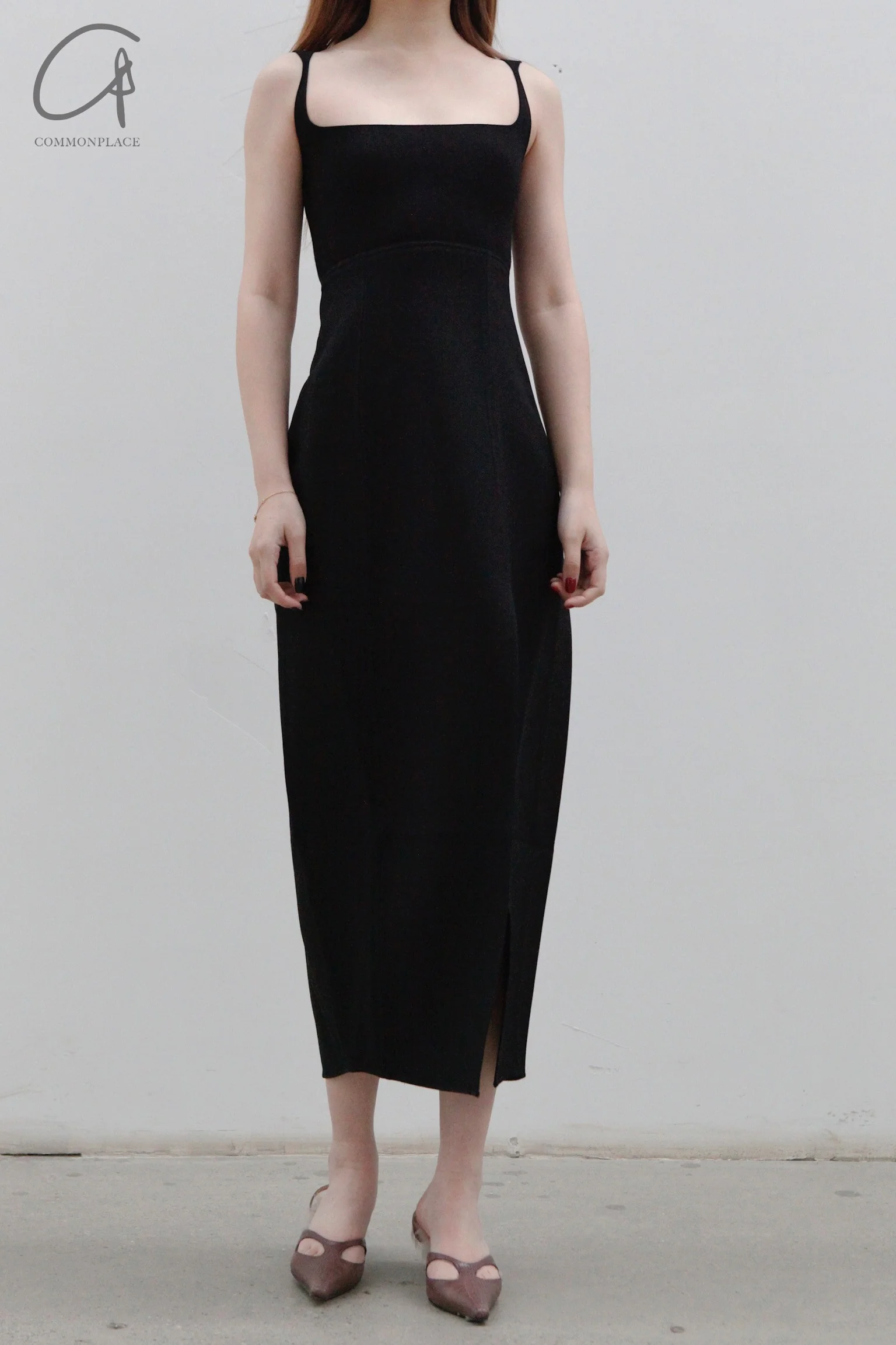 SWAYING/KNIT knitting stitching vest skirt SW23SS2L20 black PS56 - Image 4