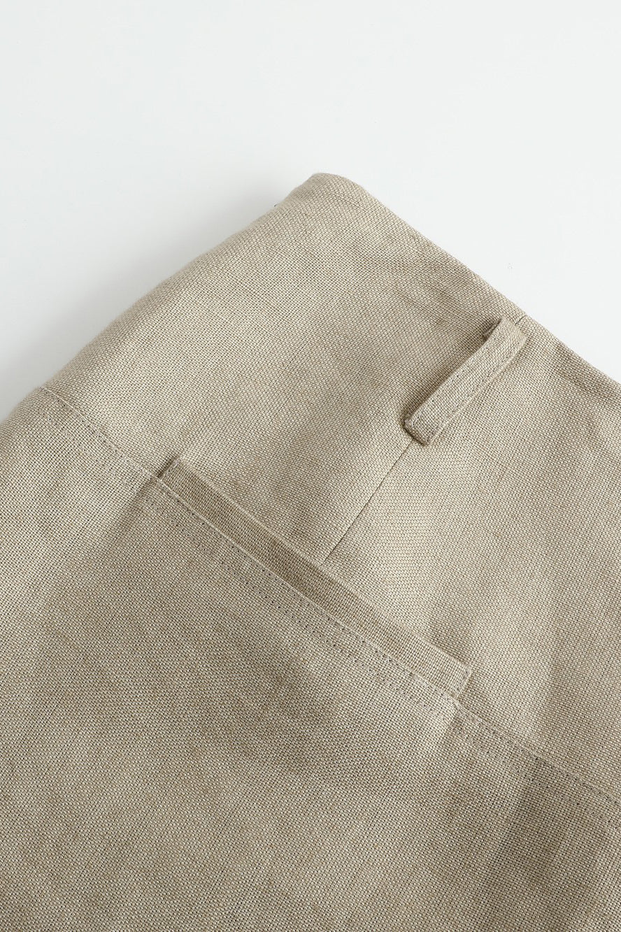 SWAYING/KNIT linen straight skirt SW23AW3B18 linen - Image 16