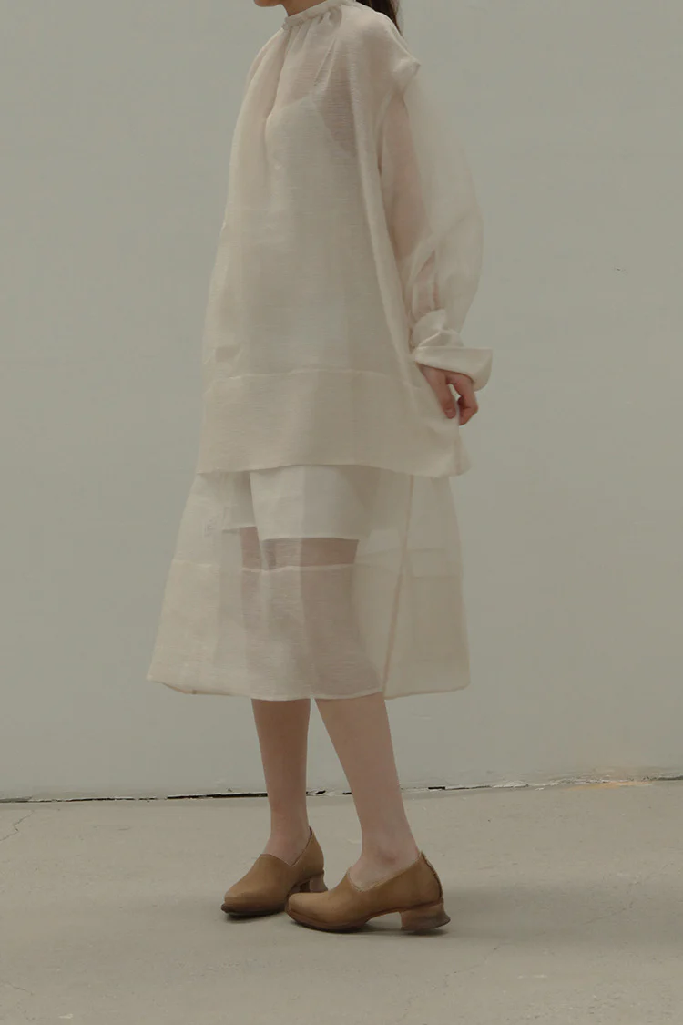 SWAYING/KNIT Organza double-layer long skirt (with petticoat) SW211LS25 - Image 3