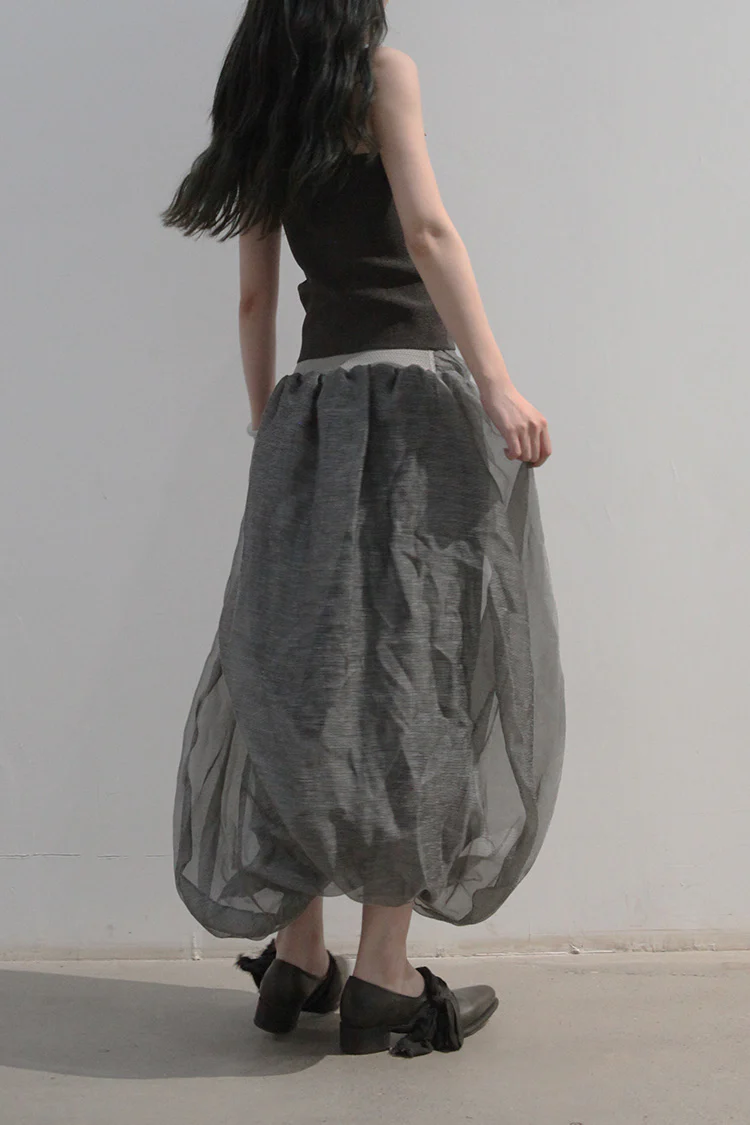 SWAYING/KNIT Organza Rotating Tube Top Skirt SW211LS18 PS17 - Image 11