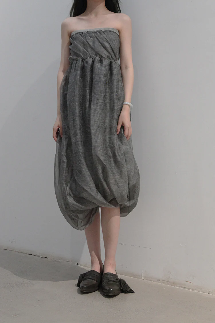 SWAYING/KNIT Organza Rotating Tube Top Skirt SW211LS18 PS17 - Image 6