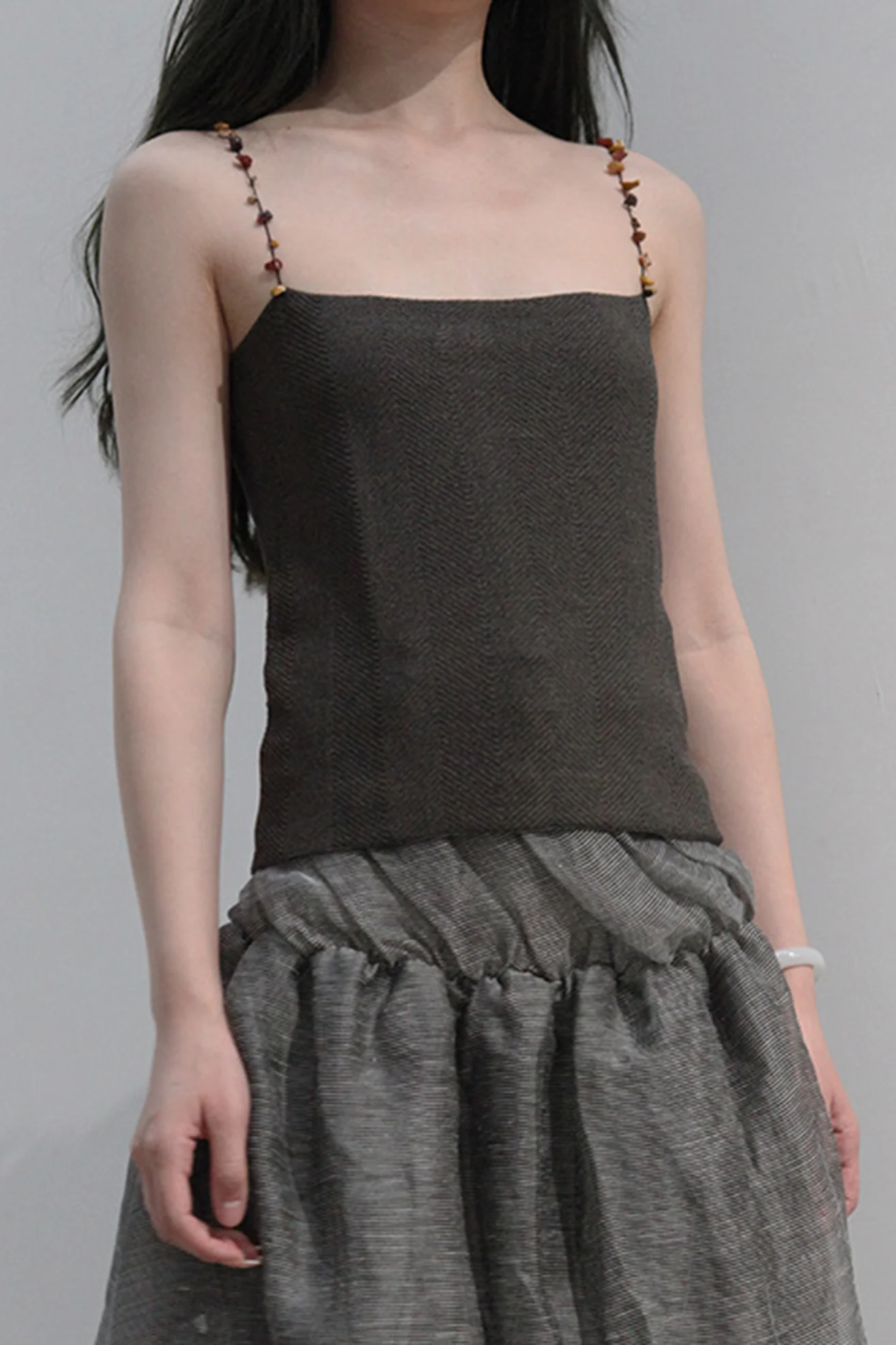 SWAYING/KNIT Organza Rotating Tube Top Skirt SW211LS18 PS17 - Image 8