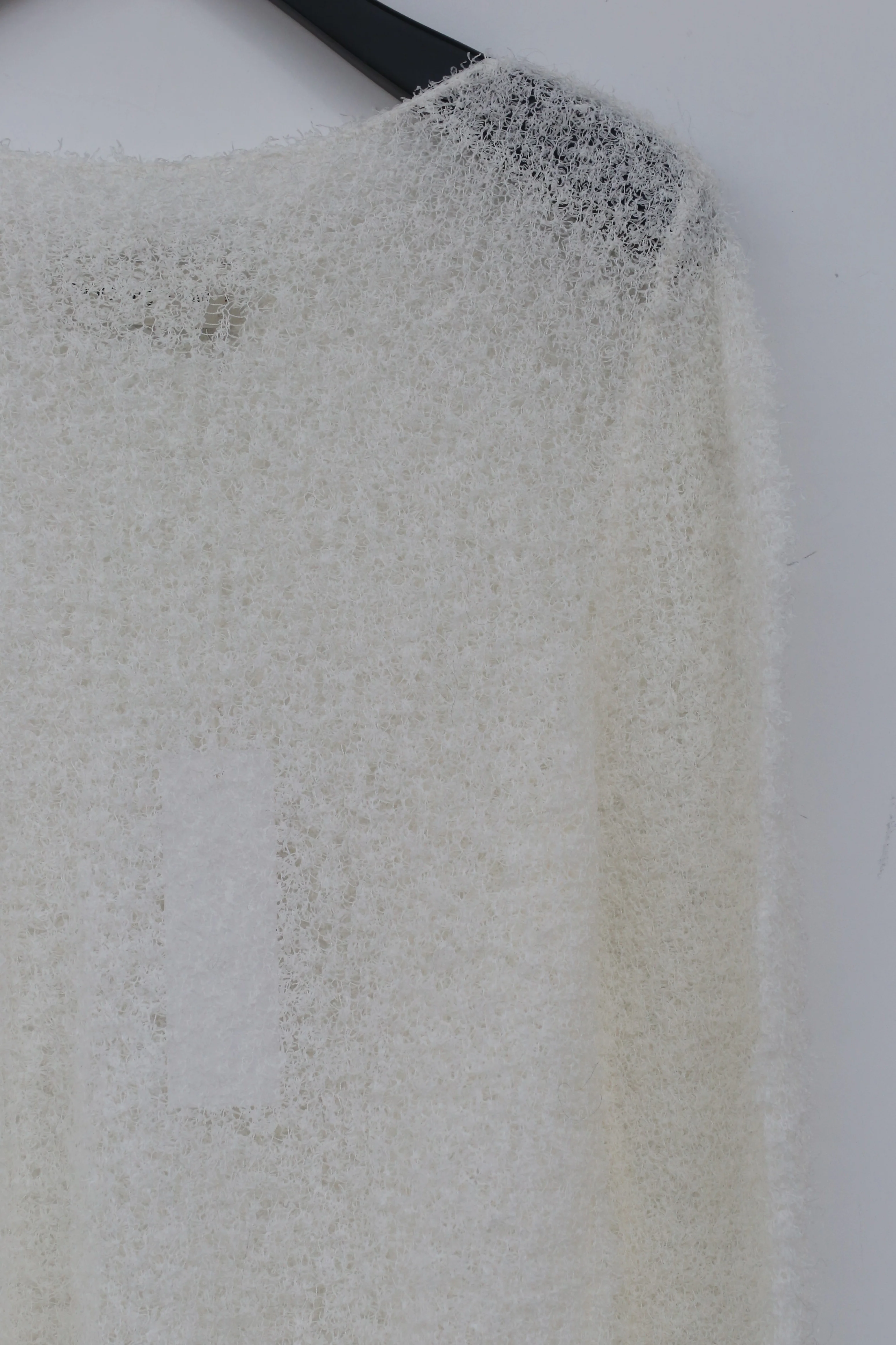 SWAYING/KNIT Paper Yarn Top SW212SZ38 White PS23 - Image 11