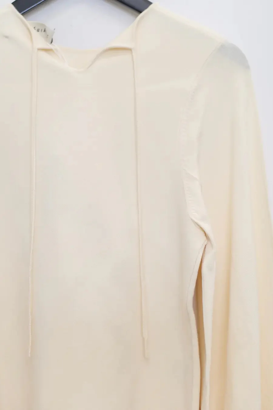 SWAYING/KNIT profile cuffed long-sleeved slim fit pullover SW-SW24RE1T07-YABAI tooth white PS11 - Image 5