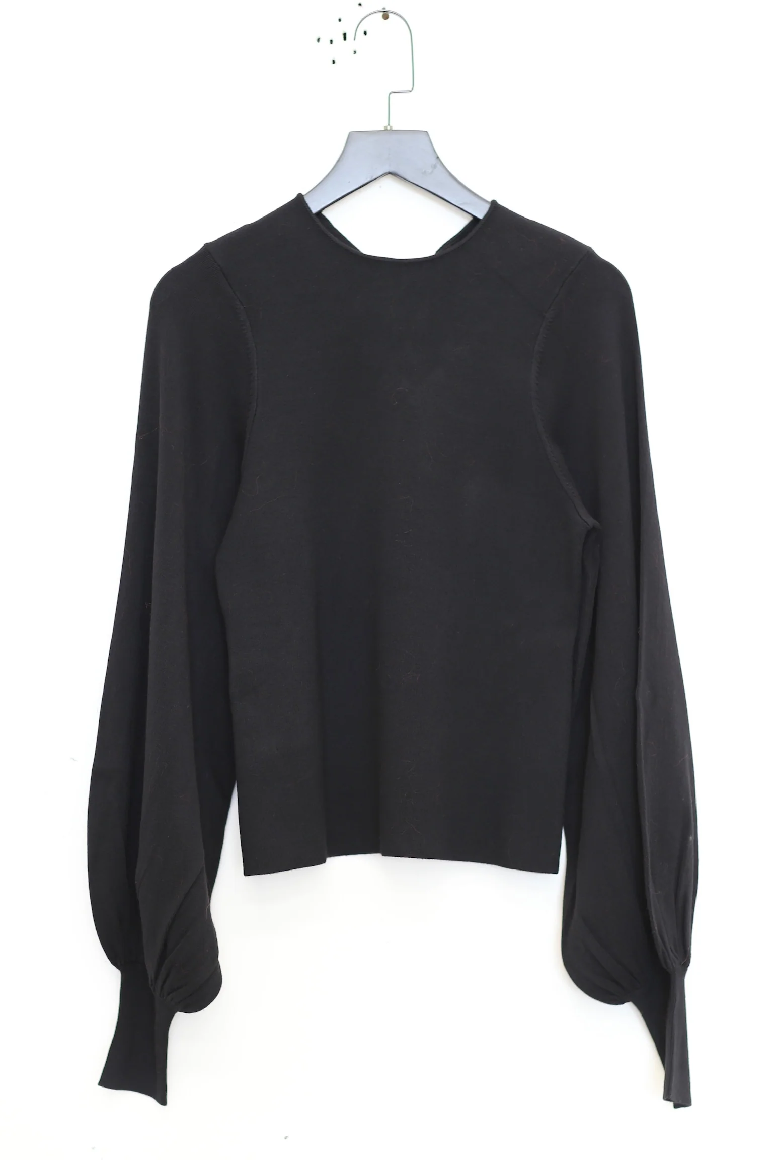 SWAYING/KNIT profile cuffed long-sleeved slim pullover SW24RE1T10 black PS11 - Image 5