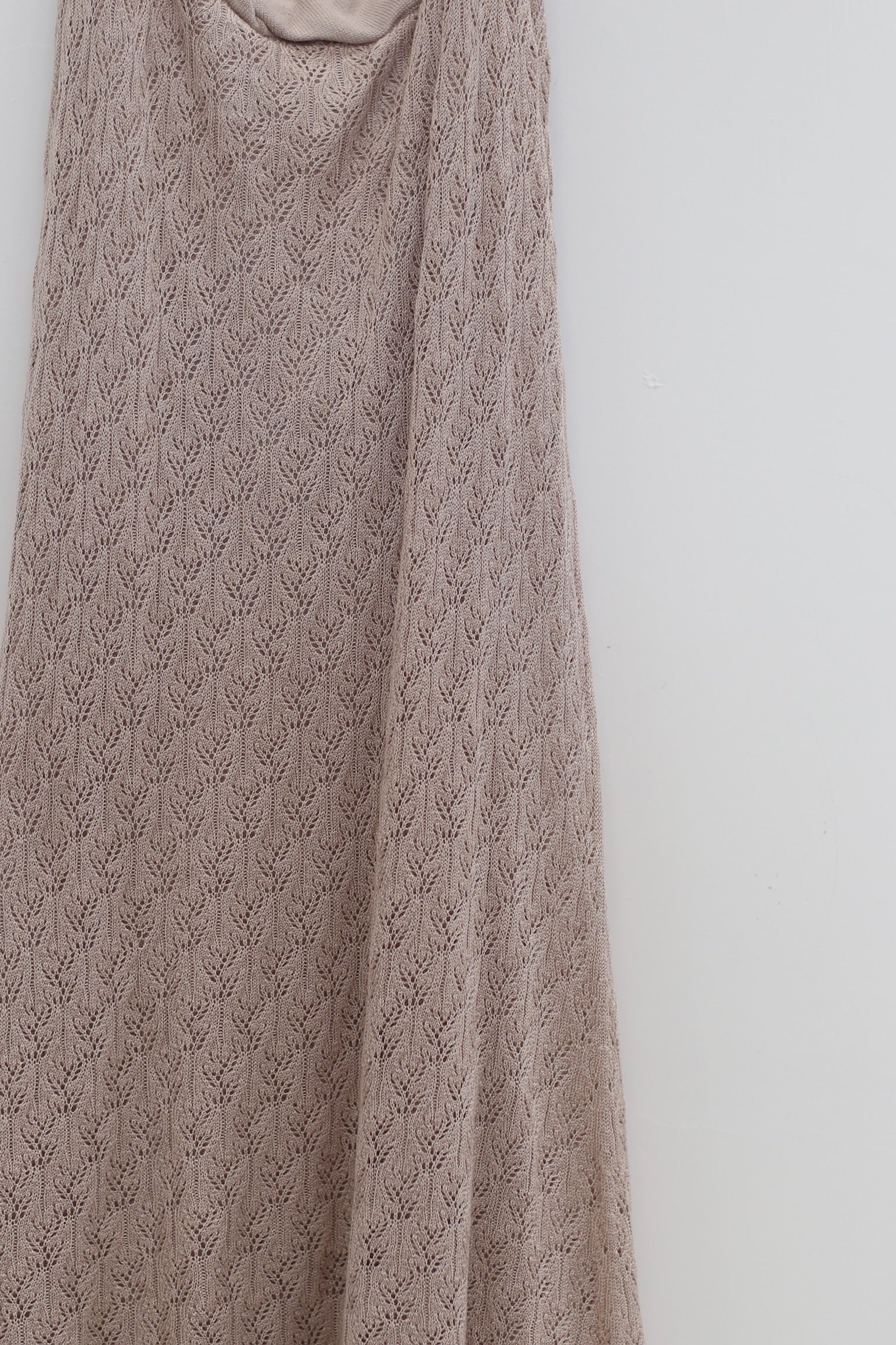 SWAYING/KNIT seamless halter neck long skirt SW24SS2L17 almond color PS68 - Image 10