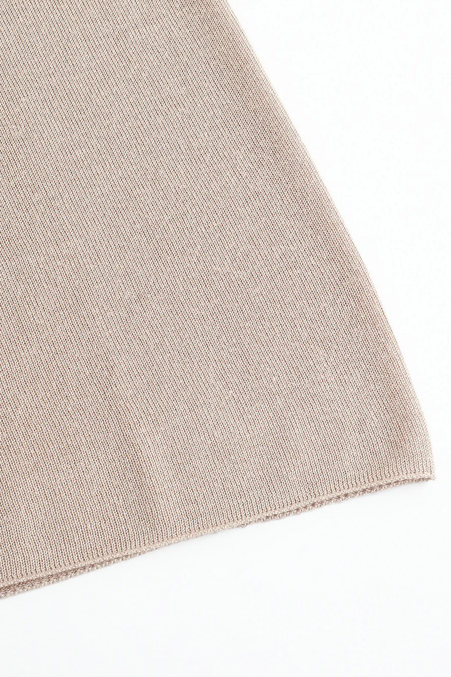 SWAYING/KNIT seamless halter neck long skirt SW24SS2L17 almond color PS68 - Image 16
