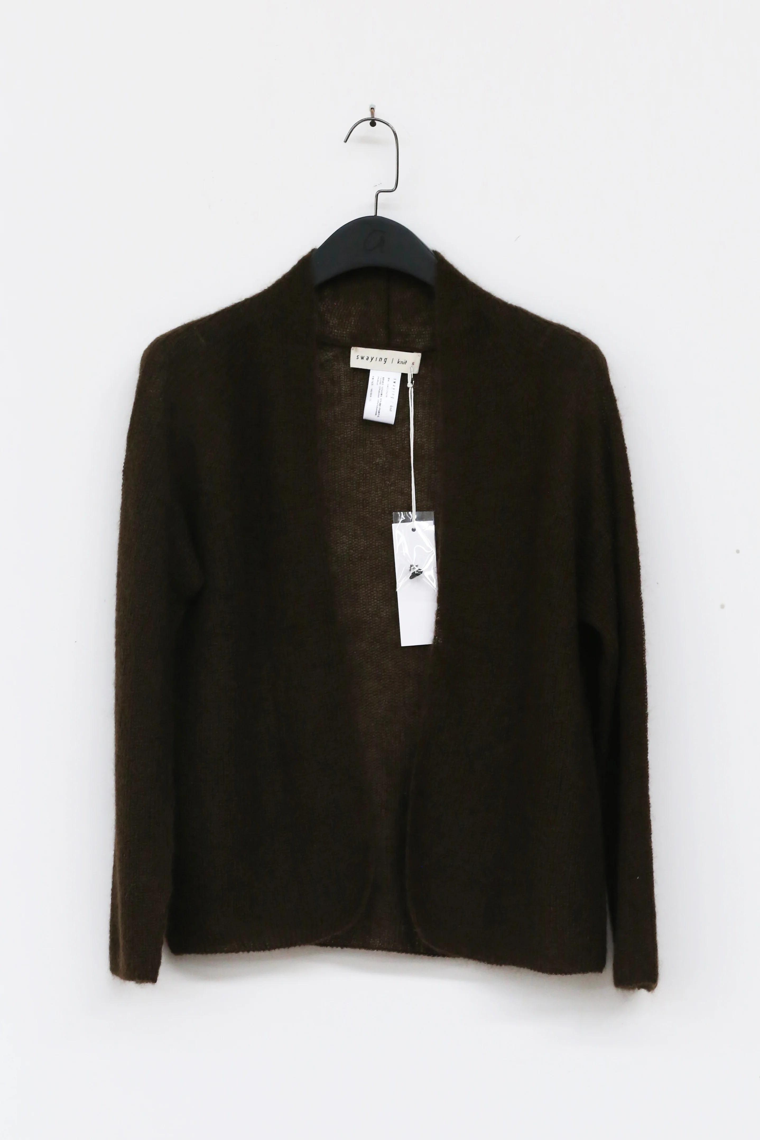 SWAYING/KNIT seamless mohair suit SW212SZ68 brown PS16 - Image 8